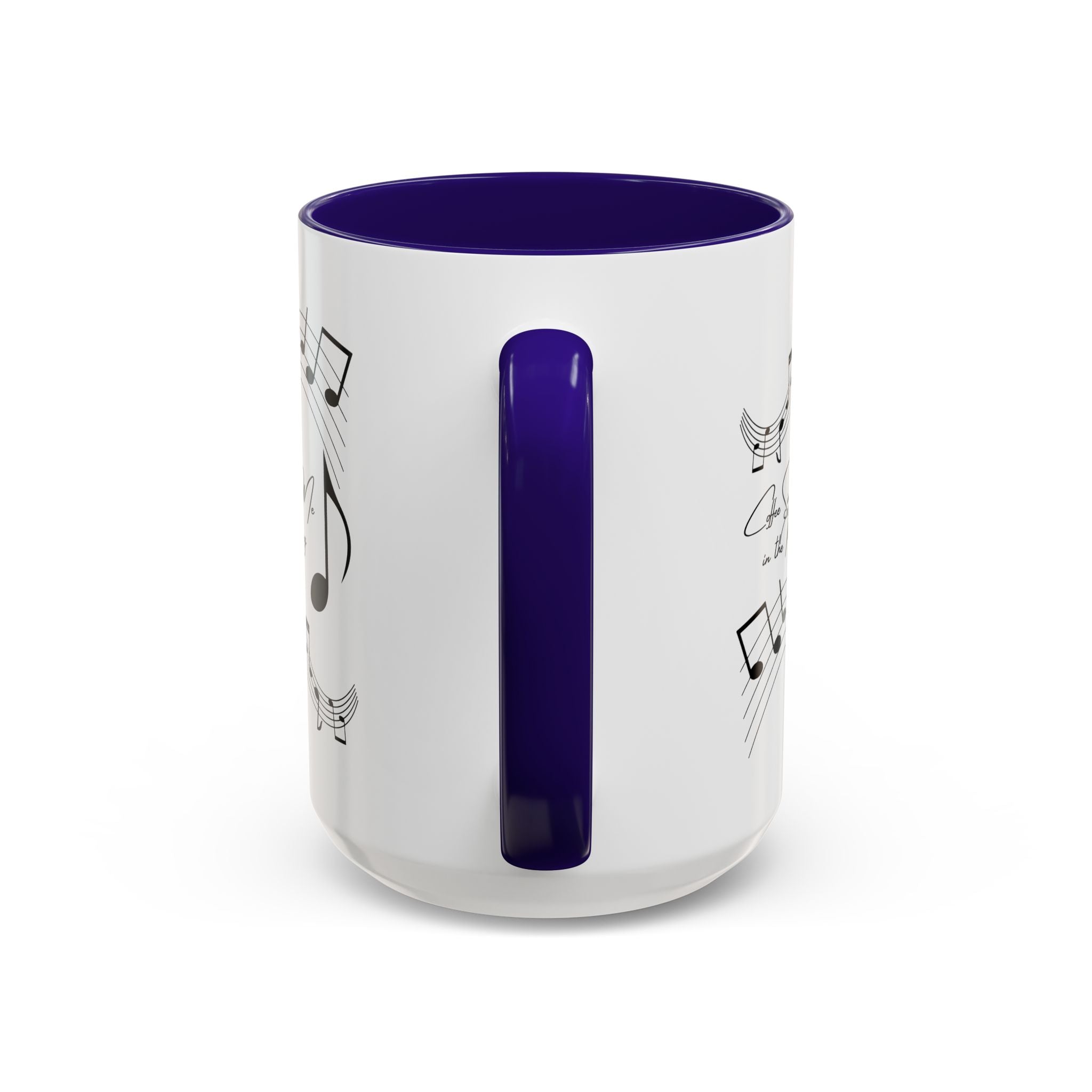 Music Notes Ceramic Mug — "She Sings to Me in the Morning" (11oz/15oz)