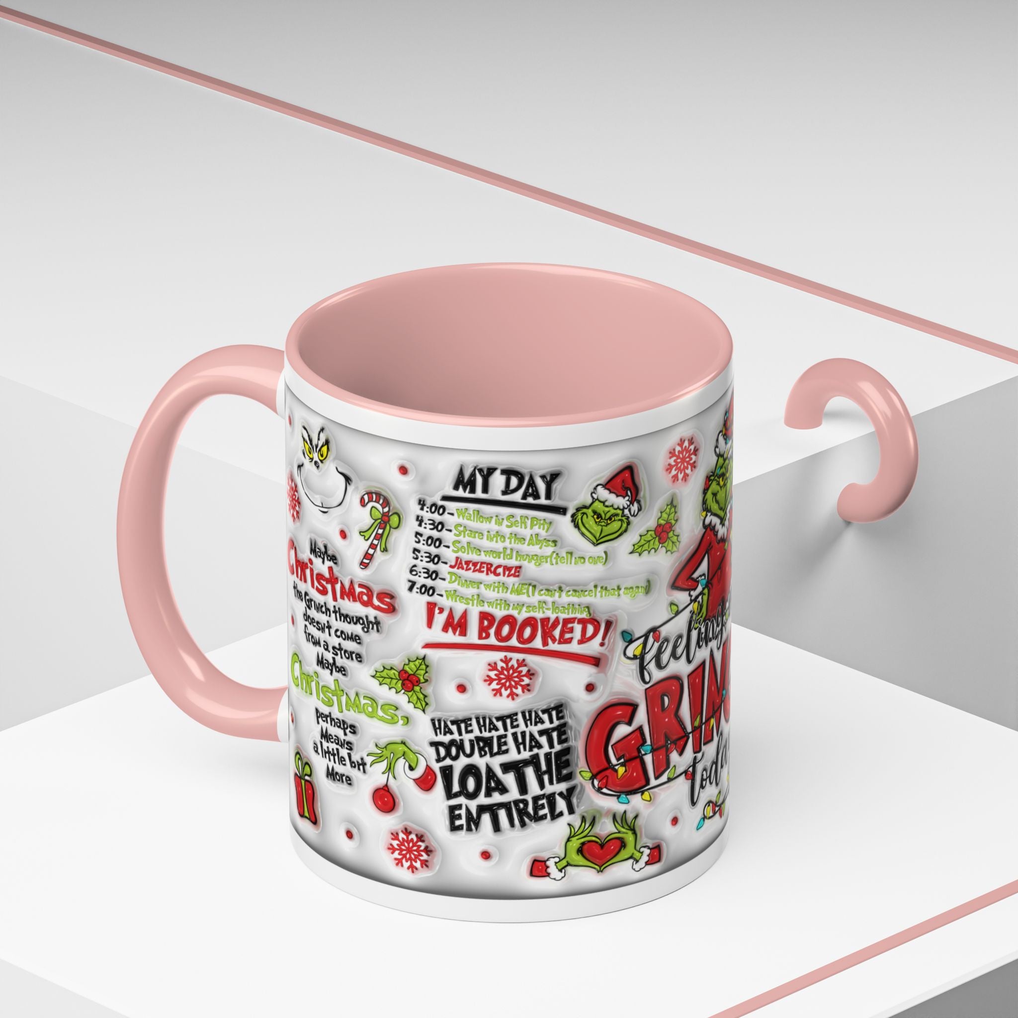 Grinchy Holiday Coffee Mug — "Feeling Extra Grinchy Today" Accent Mug (11/15oz)