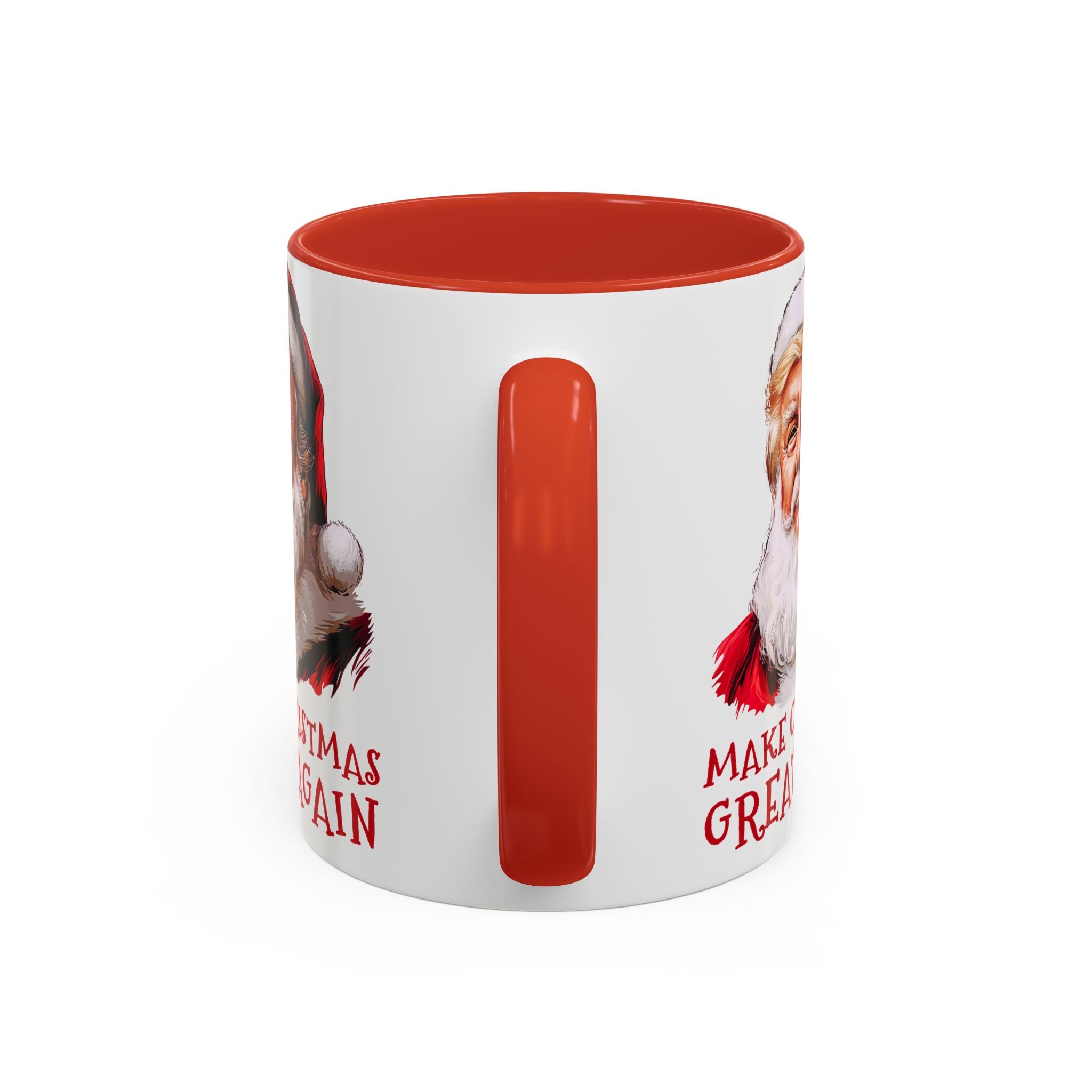 Santa Claus Trump Portrait Mug | Make Christmas Great Again, Holiday Coffee Mug
