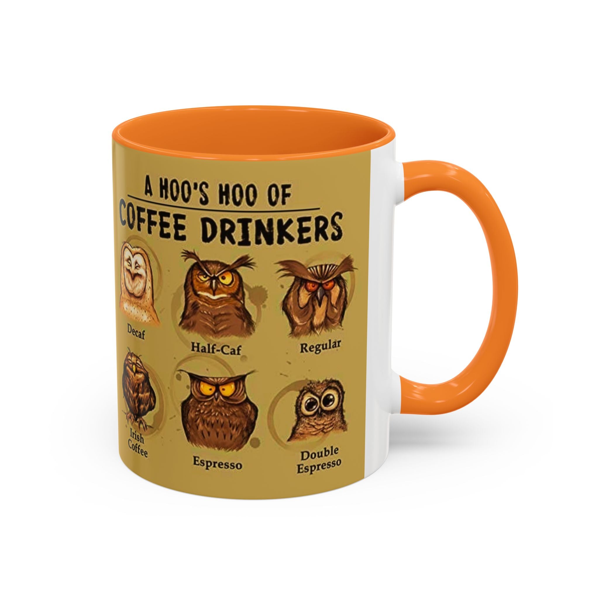 Coffee Owl Mug — "A Hoo's Hoo of Coffee Drinkers" 11oz/15oz