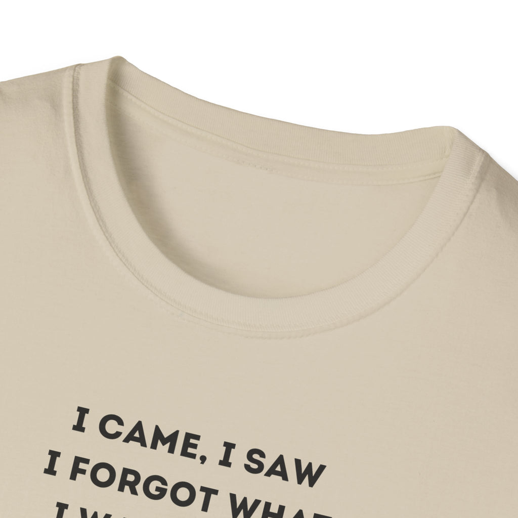 Forgetful Mini Character I Have To Pee T-Shirt | Funny Quote Tee