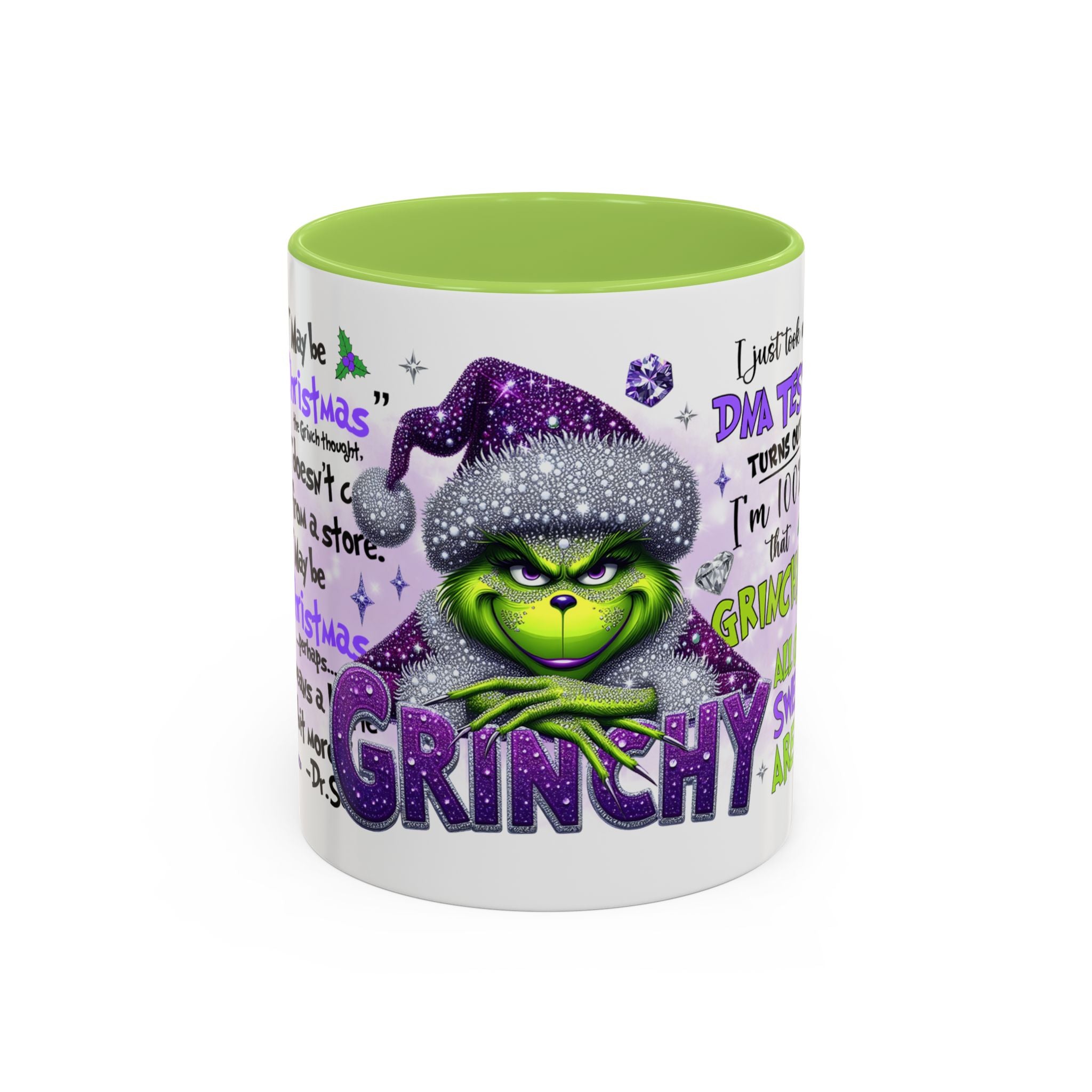 Grinchy Accent Coffee Mug - Fun Holiday Gift, Christmas Decor, Grinch Fan Merchandise, Unique Coffee Cup, Holiday Humor