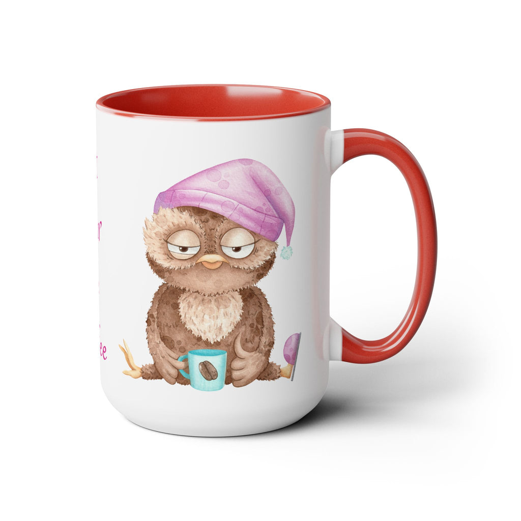 Just Pour The Coffee - Two-Tone Coffee Mugs, 15oz