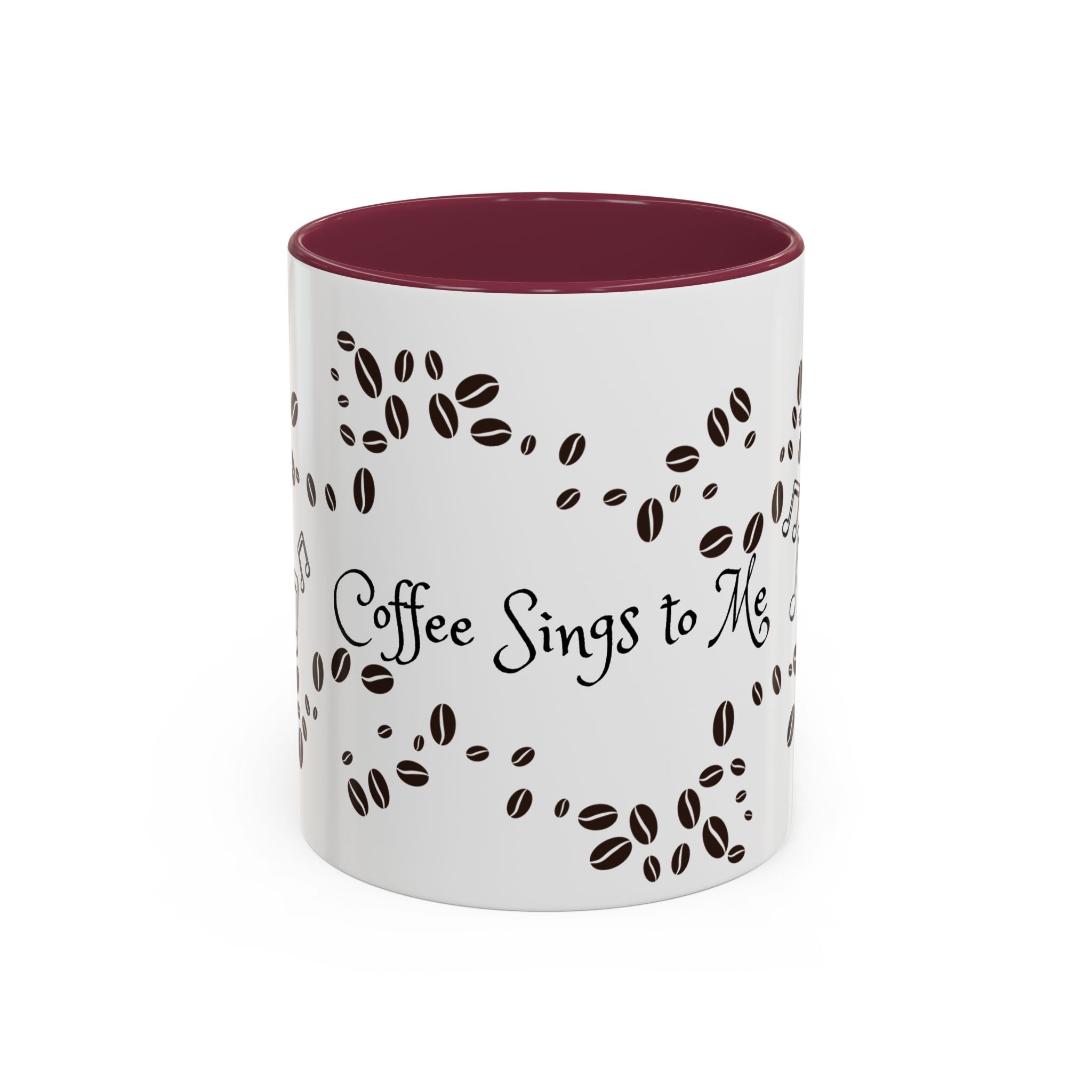 Coffee Sings to Me Mug — 11oz/15oz Ceramic Coffee Bean Music Mug