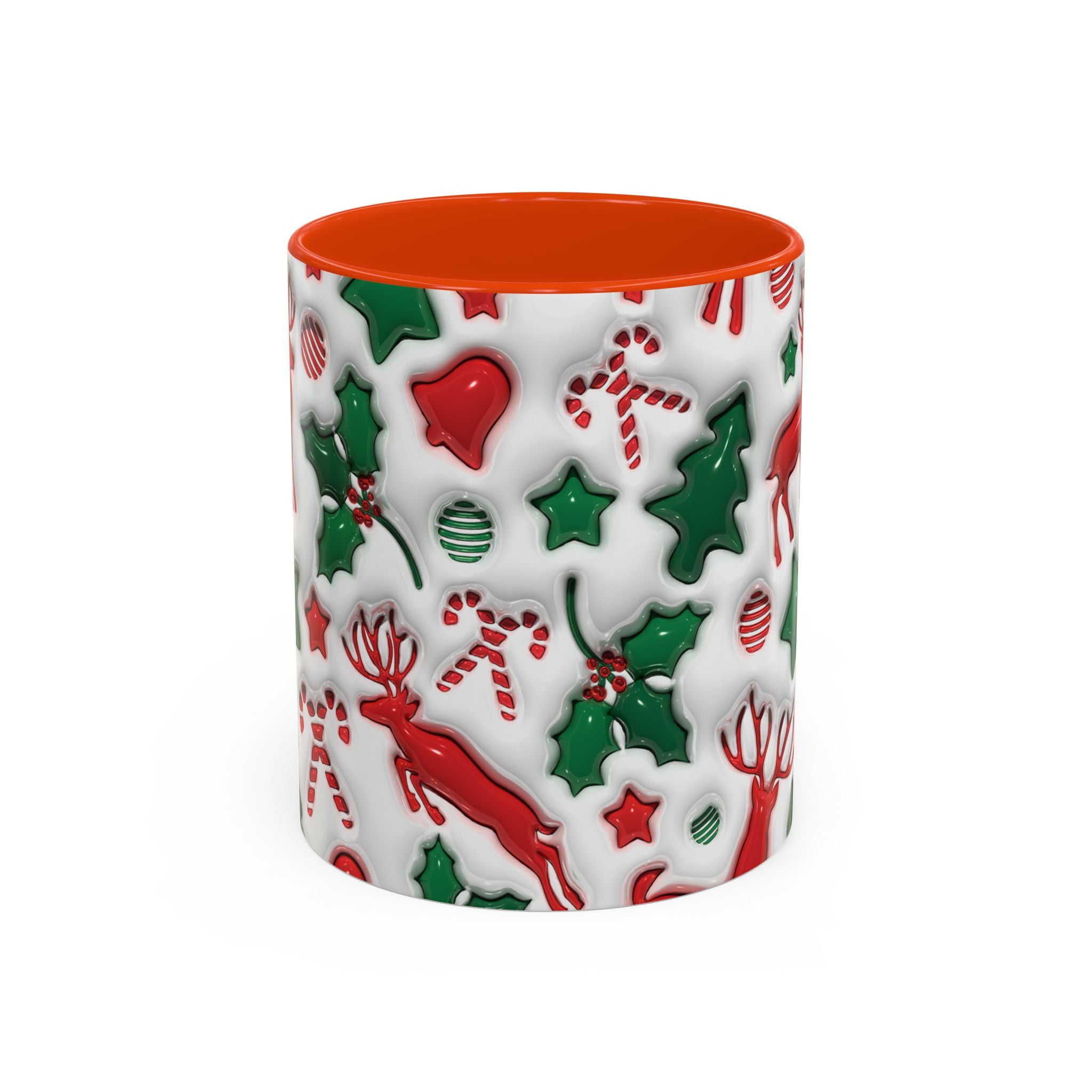 Festive Holiday Mugs, Christmas Coffee Cups, Colorful Reindeer and Candy Cane Design, Cozy Winter Drinkware, Perfect Gift for Holidays