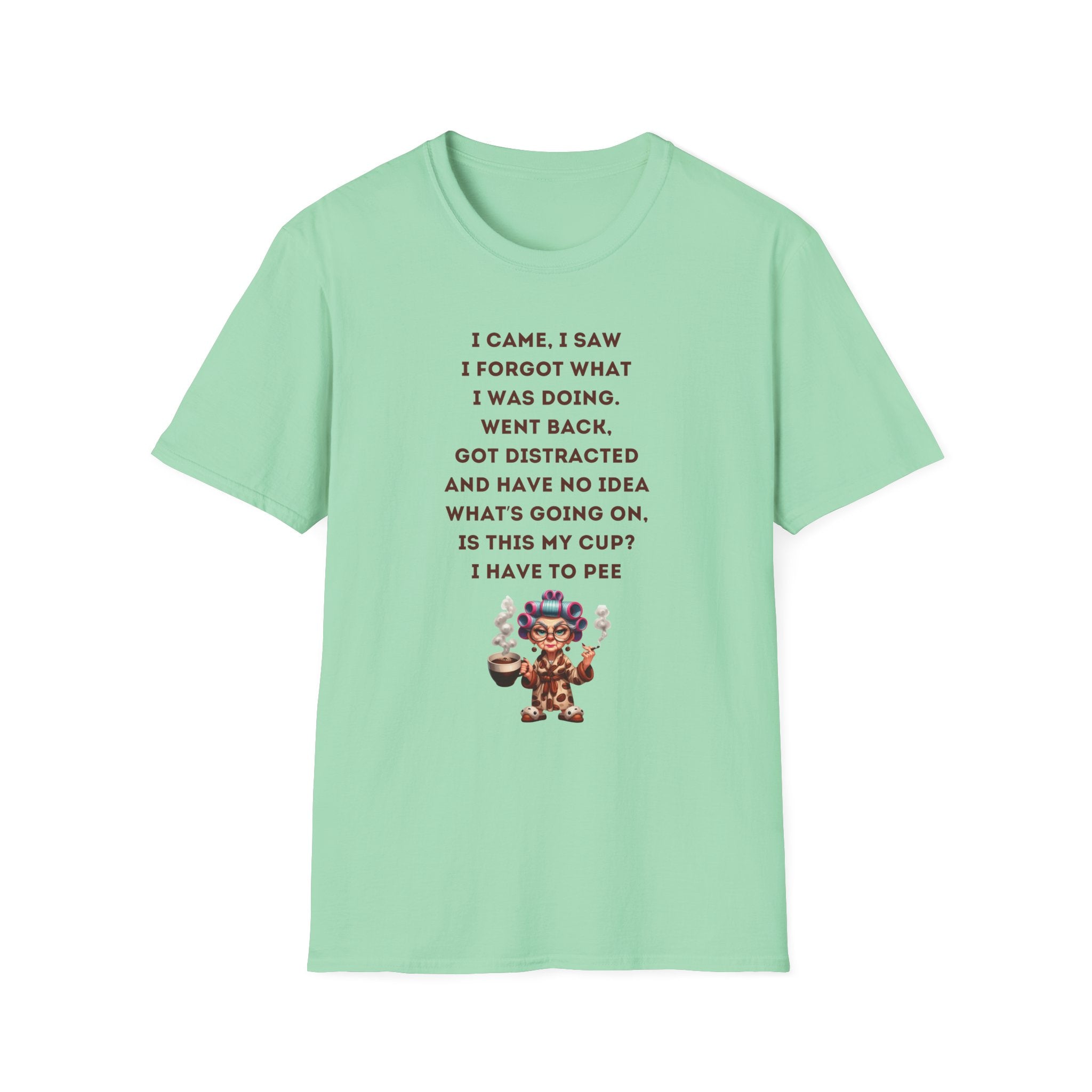 Funny Coffee Memory Poem T-Shirt | Cute Character Holding Coffee