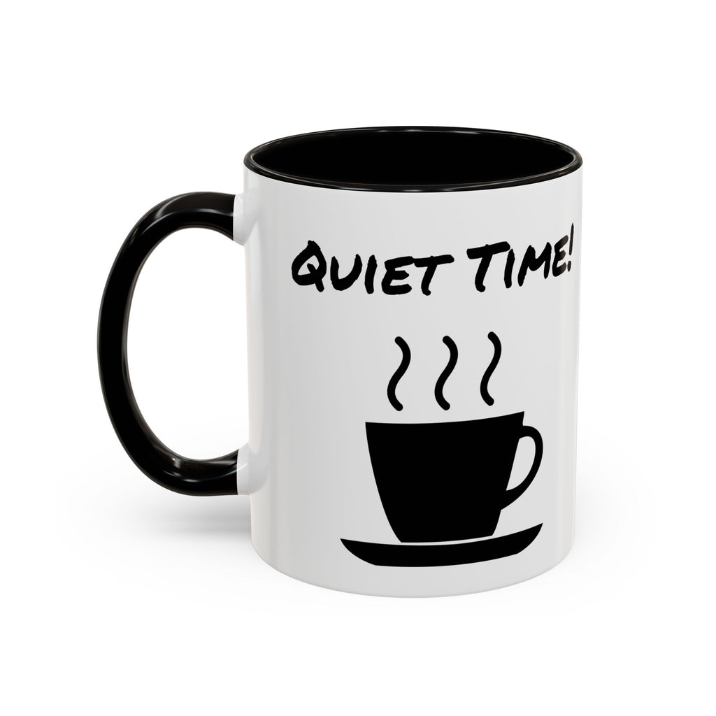 Quiet Time Coffee Mug — Black Accent 11oz/15oz