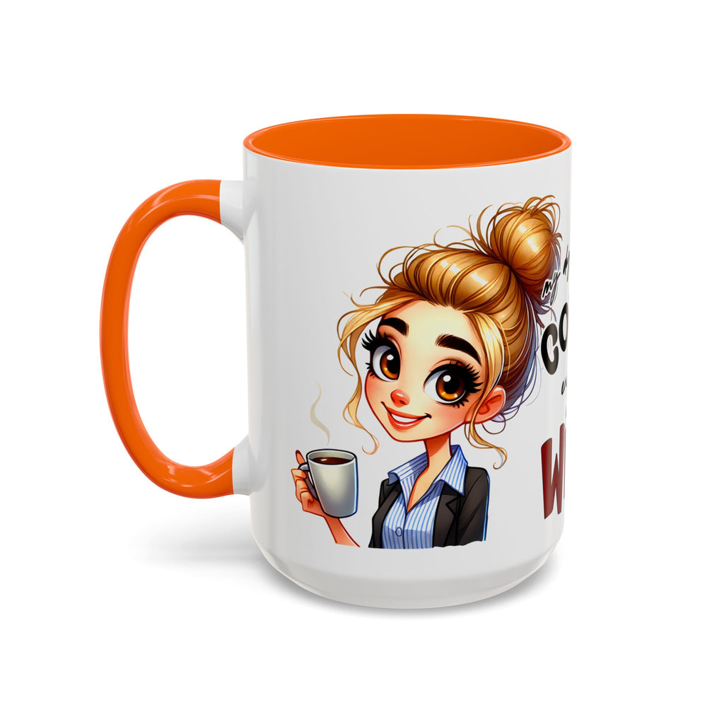 My Day Starts With Coffee and Ends With Wine Mug | Accent Coffee Mug