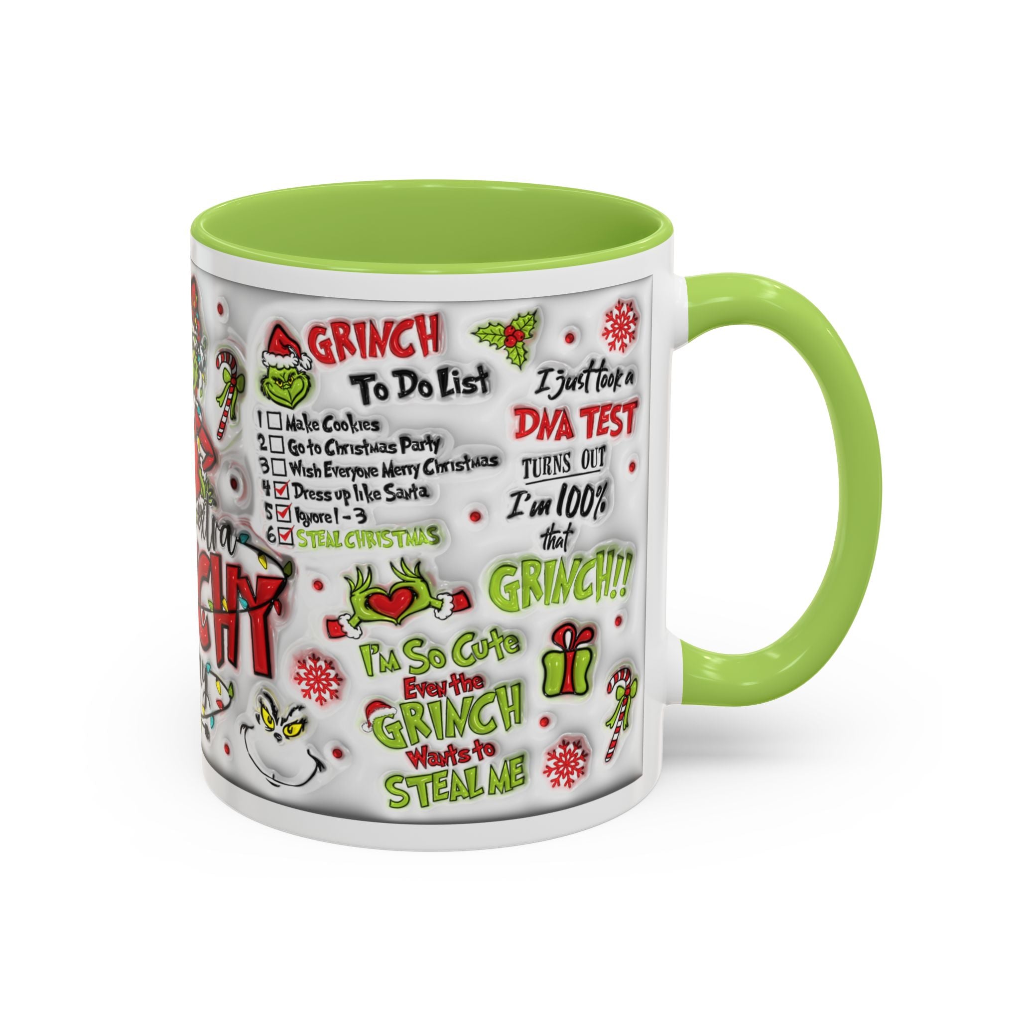 Grinchy Holiday Coffee Mug — "Feeling Extra Grinchy Today" Accent Mug (11/15oz)