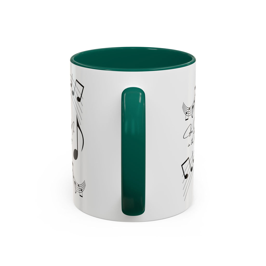 Music Notes Ceramic Mug — "She Sings to Me in the Morning" (11oz/15oz)