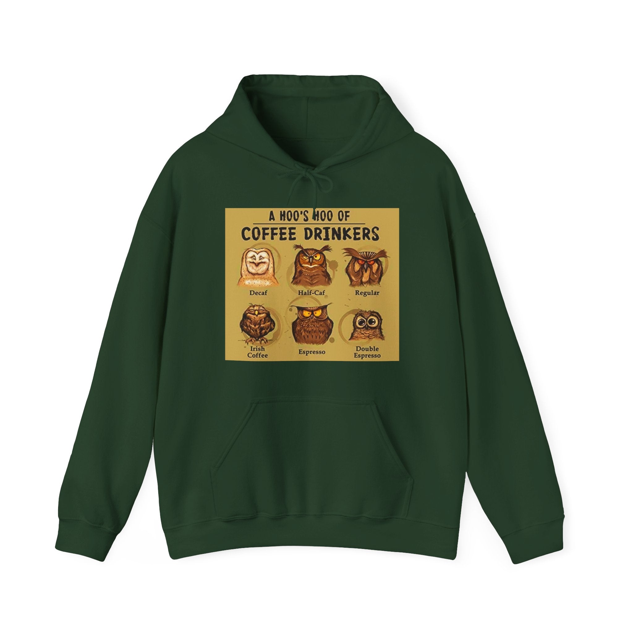 Hoo's Hoo of Coffee Drinkers - Men's and Woman's Heavy Blend Hooded Sweatshirt