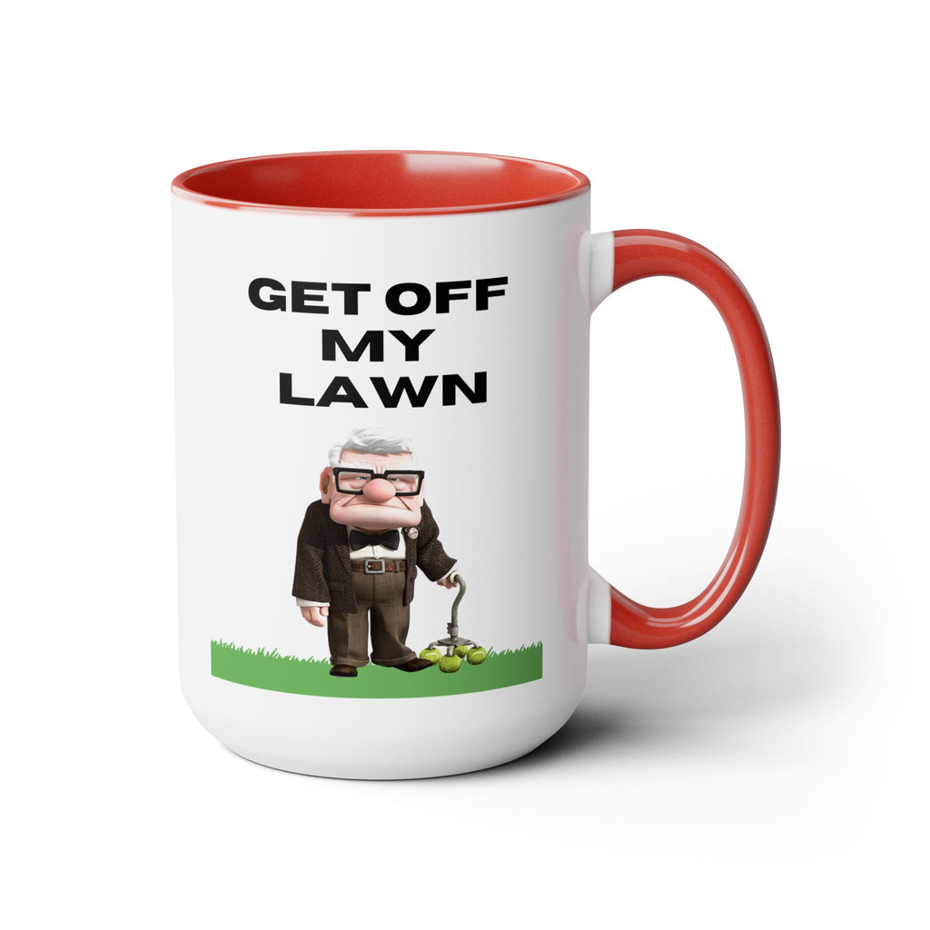 Get Off My Lawn Two-Tone Coffee Mugs, 15oz