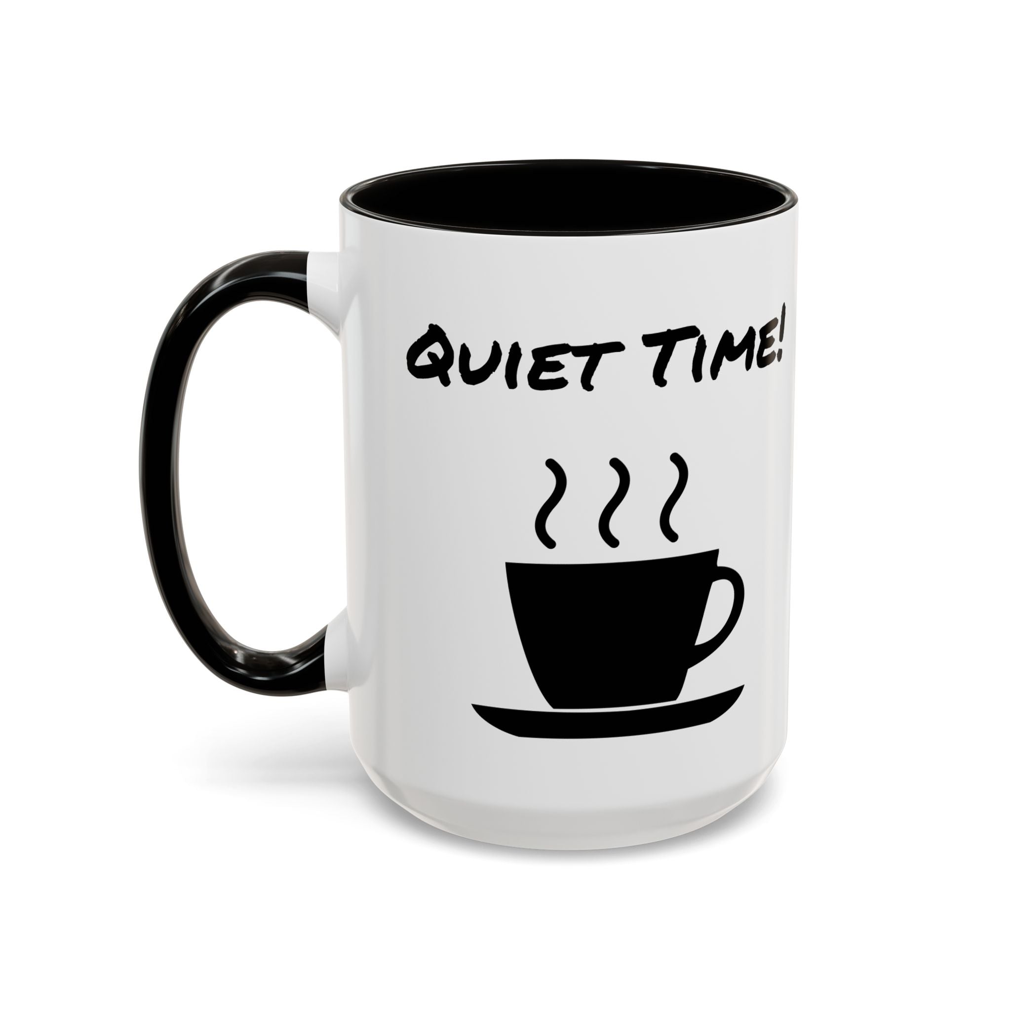 Quiet Time Coffee Mug — Black Accent 11oz/15oz