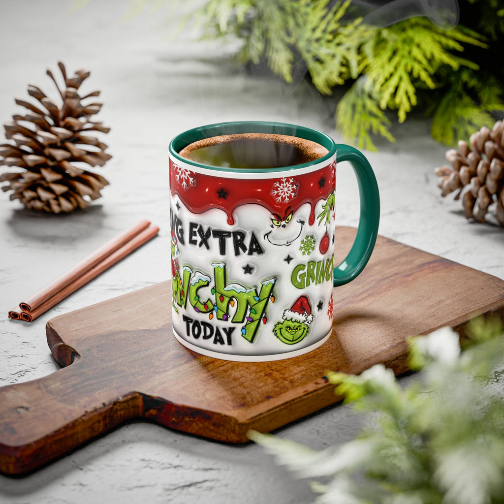 Grinch Holiday Mug - Feeling Extra Grinchy Today! Christmas Gift, Funny Coffee Cup, Holiday Decor, Winter Warmth