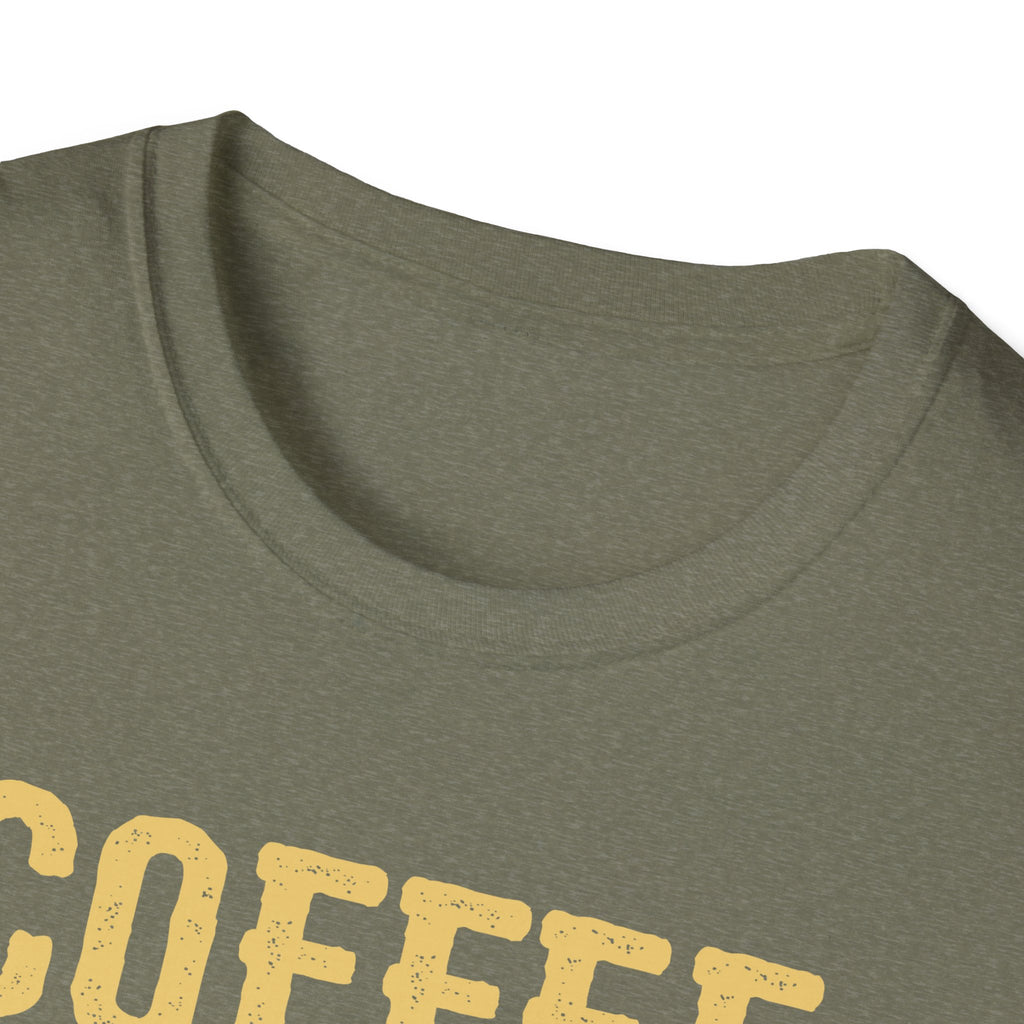 Coffee Because Murder Is Wrong T-Shirt | Black Cat Coffee Tee