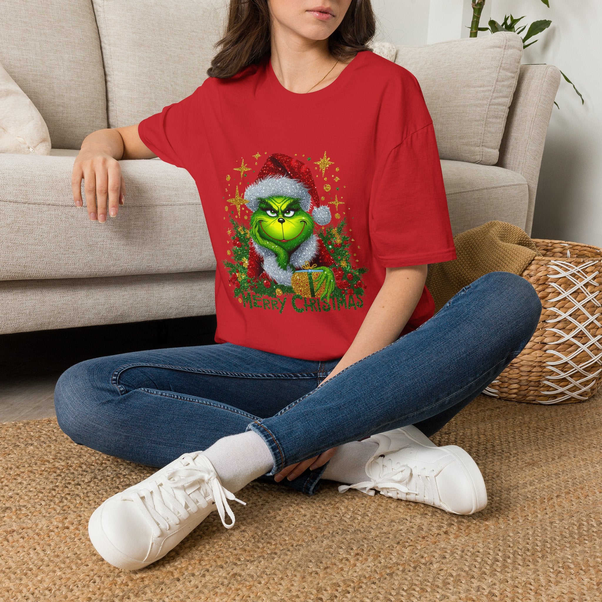 Grinch Christmas T-Shirt | Unisex Softstyle Tee | Merry Christmas Tee | Holiday Gift | Festive Apparel | Cute Grinch Shirt | Xmas Fashion