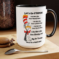 Dr. TRUMP and O'BIDEN 44.5 -  Two-Tone Coffee Mugs, 15oz
