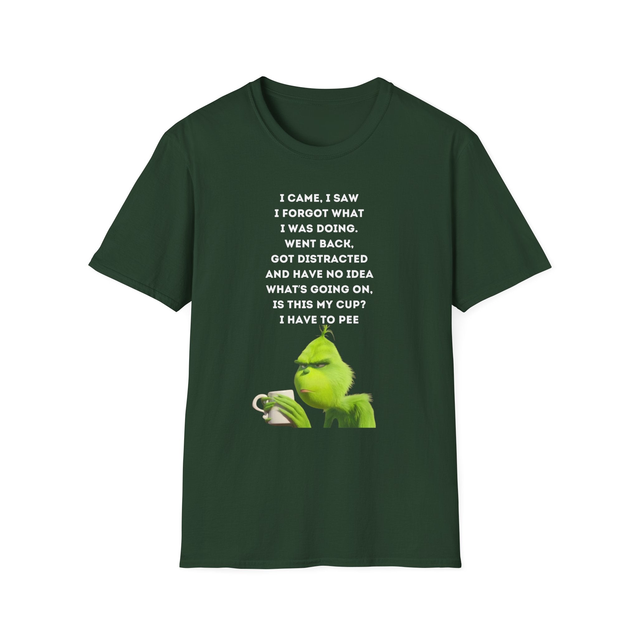 Forgetful Grinch Coffee T-Shirt | Funny Meme Holiday Tee