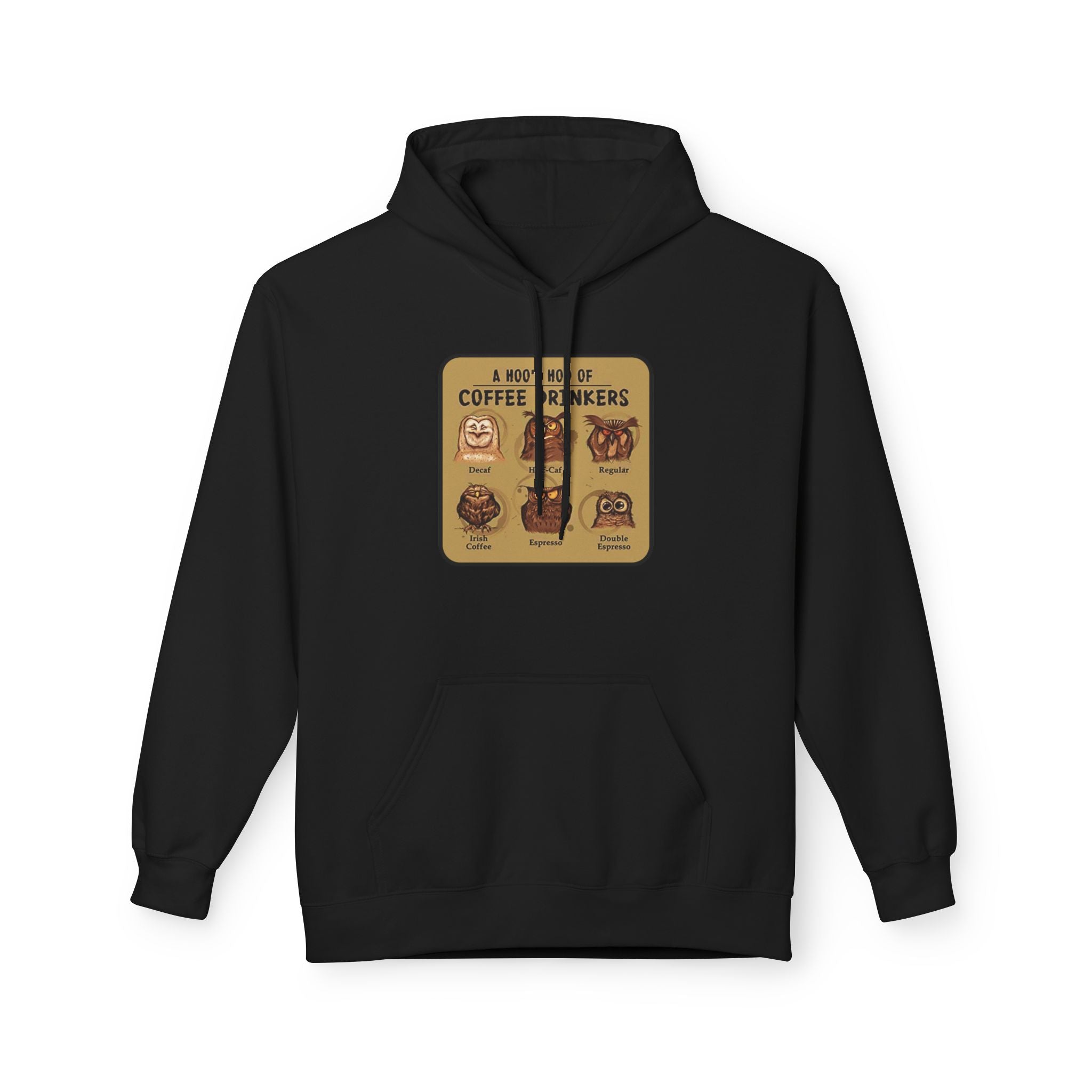 Coffee Drinkers Chart Hoodie | Coffee Types Illustration, Retro Cafe Design