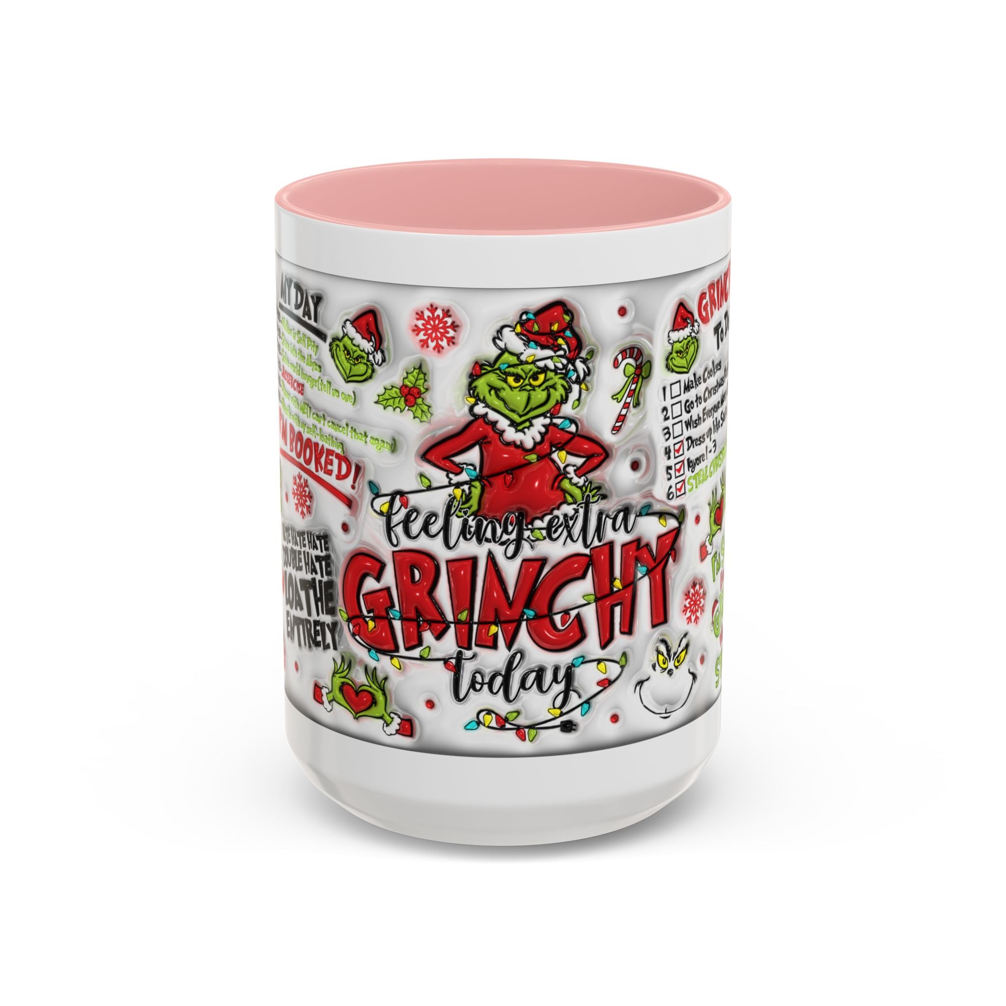 Grinchy Holiday Coffee Mug — "Feeling Extra Grinchy Today" Accent Mug (11/15oz)