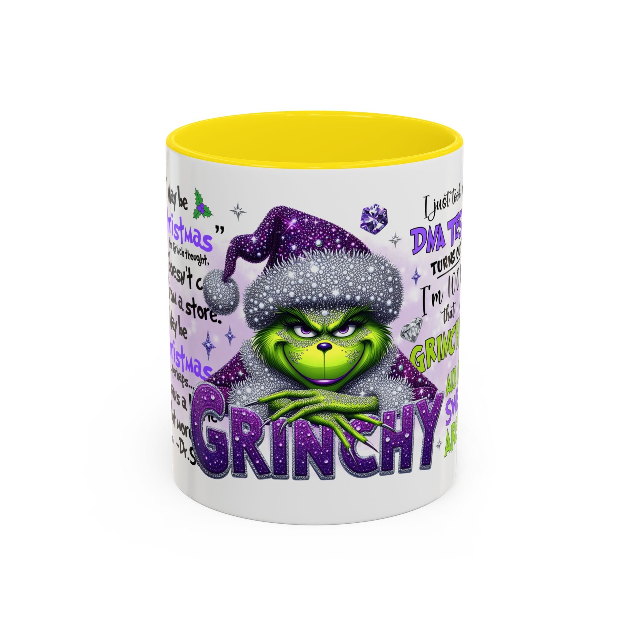 Grinchy Accent Coffee Mug - Fun Holiday Gift, Christmas Decor, Grinch Fan Merchandise, Unique Coffee Cup, Holiday Humor