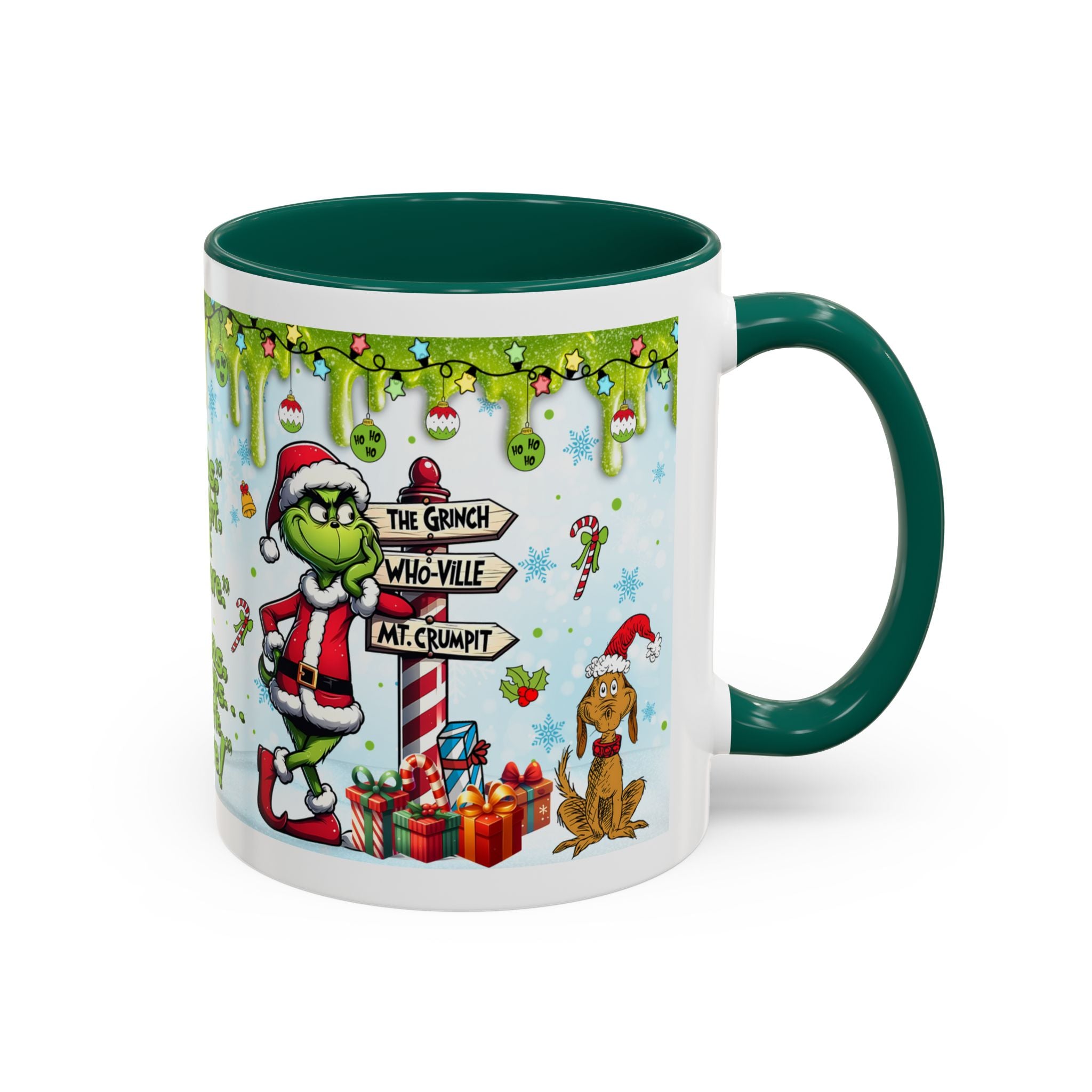 Grinch Christmas Mug | Colorful 11oz 15oz Ceramic Coffee Cup
