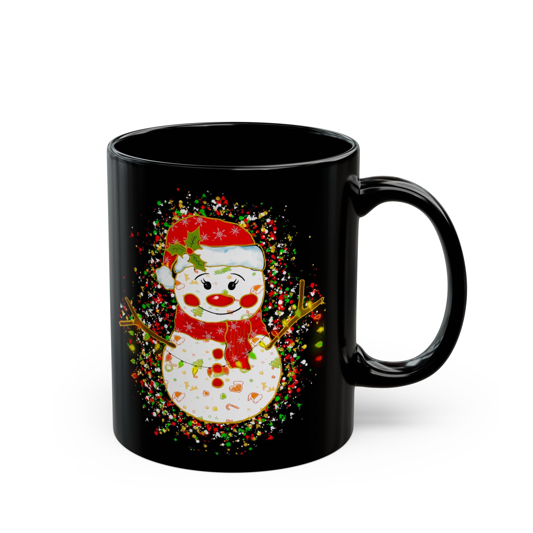 Festive Snowman Mug - Holiday Coffee Cup, Christmas Gift, Snowman Decor, Winter Mug, Hot Cocoa Mug