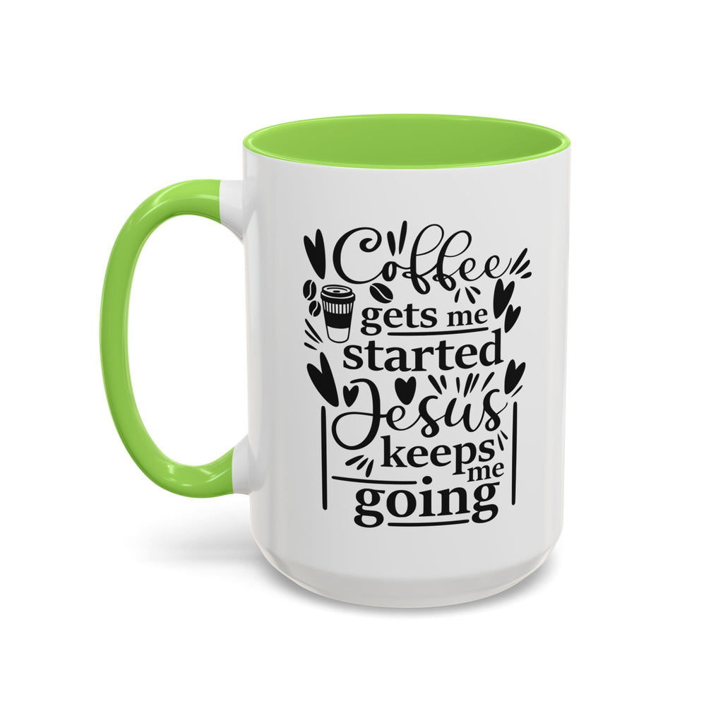 Faithful Morning Mug, Christian Coffee Cup, Religious Tea Mug, Jesus and Coffee Drinkware, Colorful Ceramic Mug