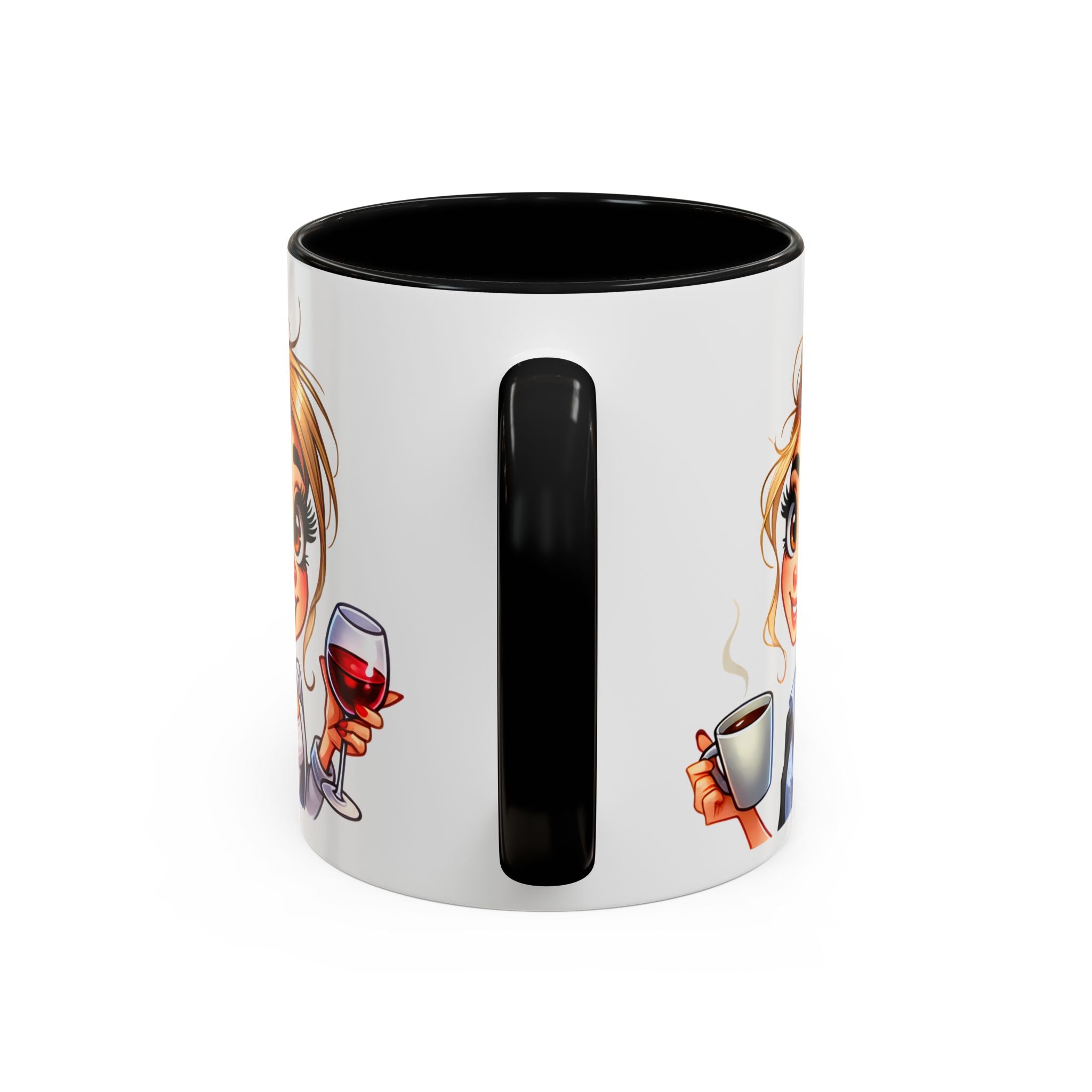 My Day Starts With Coffee and Ends With Wine Mug | Accent Coffee Mug