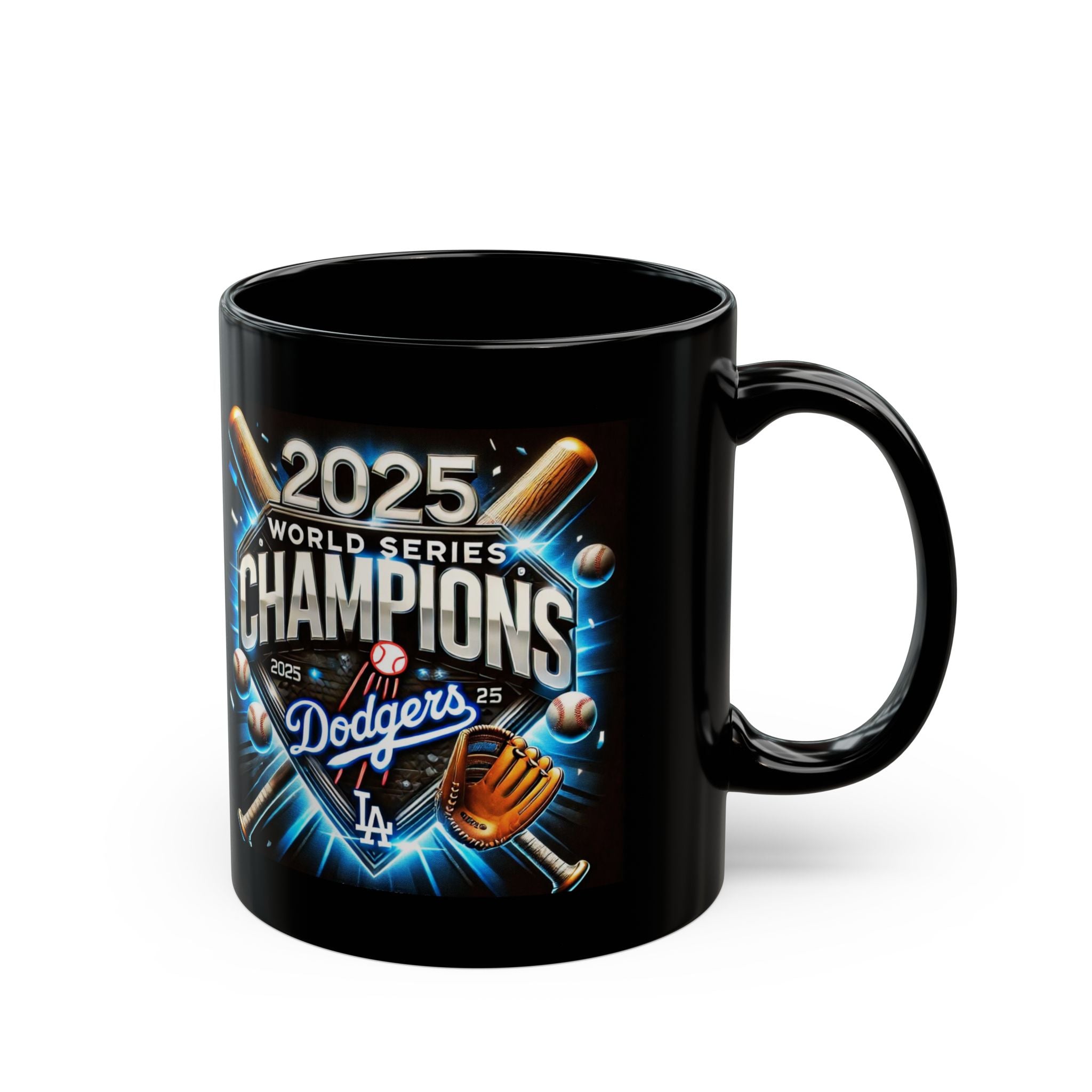 2025 World Series Champions Doyers Black Mug — Baseball Fan Coffee Cup (11oz/15oz)