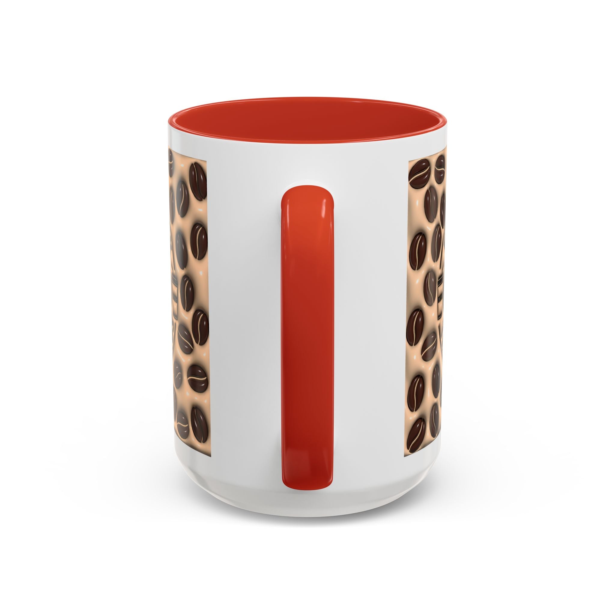 Coffee Beans Pattern First I Drink Coffee Mug | Accent 11oz 15oz