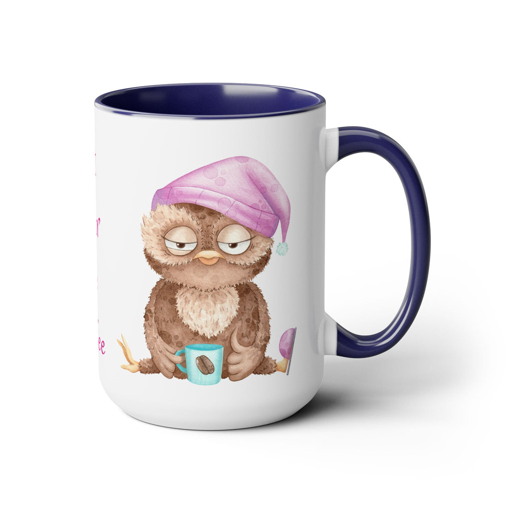 Just Pour The Coffee - Two-Tone Coffee Mugs, 15oz