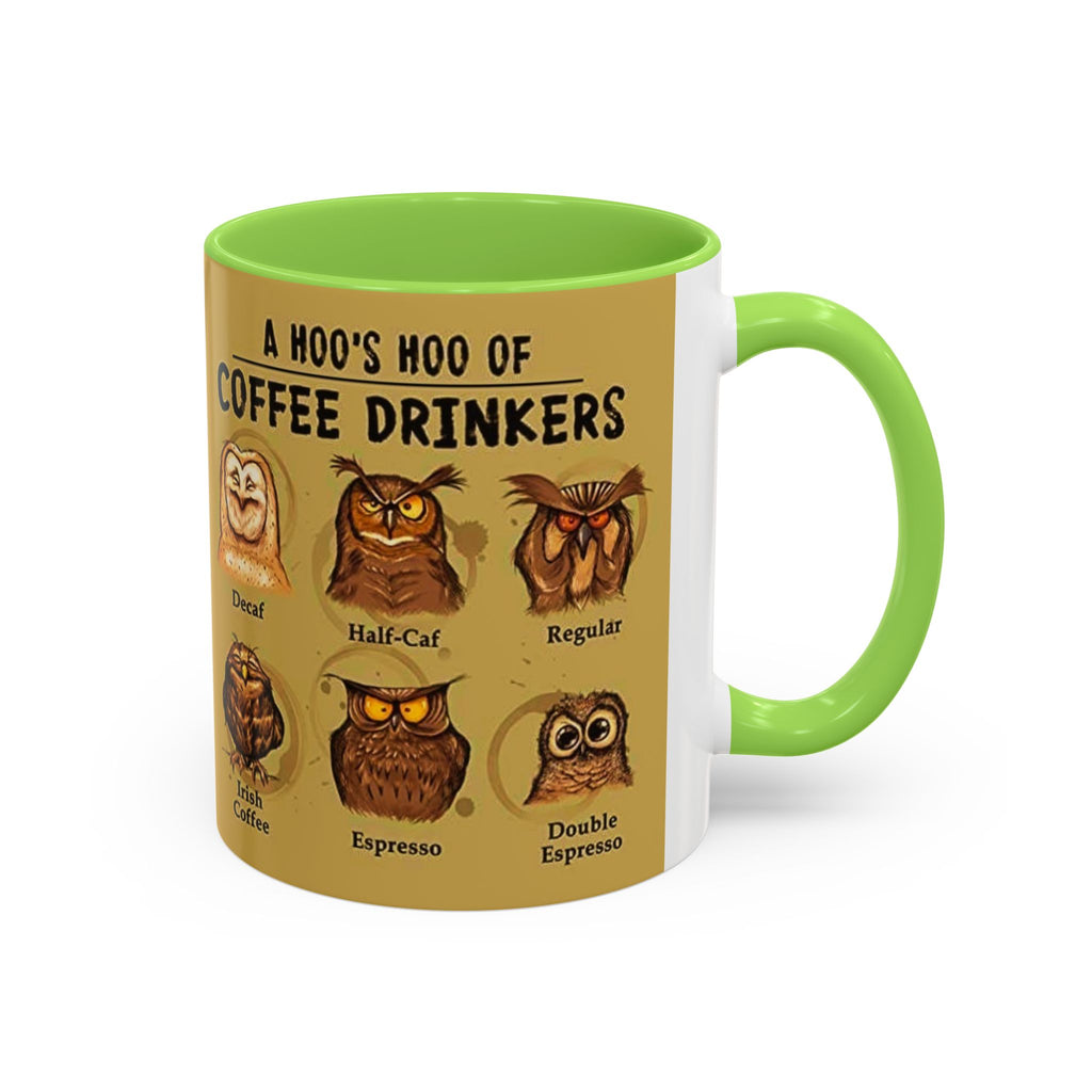 Coffee Owl Mug — "A Hoo's Hoo of Coffee Drinkers" 11oz/15oz