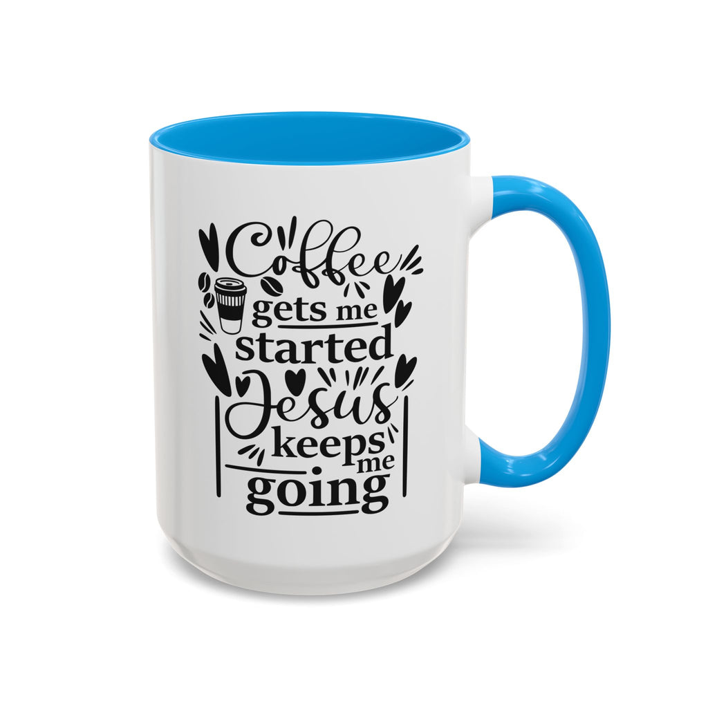 Faithful Morning Mug, Christian Coffee Cup, Religious Tea Mug, Jesus and Coffee Drinkware, Colorful Ceramic Mug