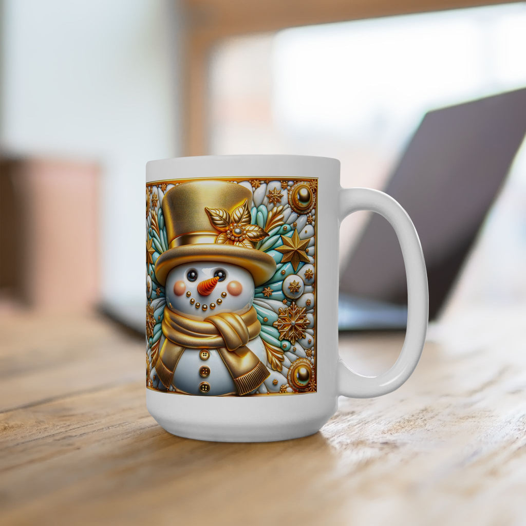 Festive Snowman Ceramic Mug - Perfect for Holiday Gifting, Winter Celebrations, Cozy Home Decor, Christmas Kitchenware, Seasonal Drinkware
