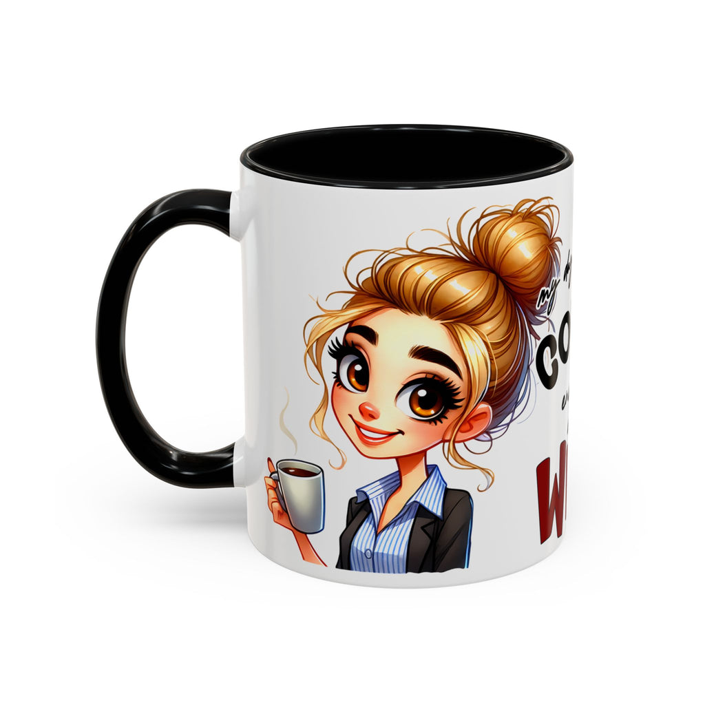 My Day Starts With Coffee and Ends With Wine Mug | Accent Coffee Mug