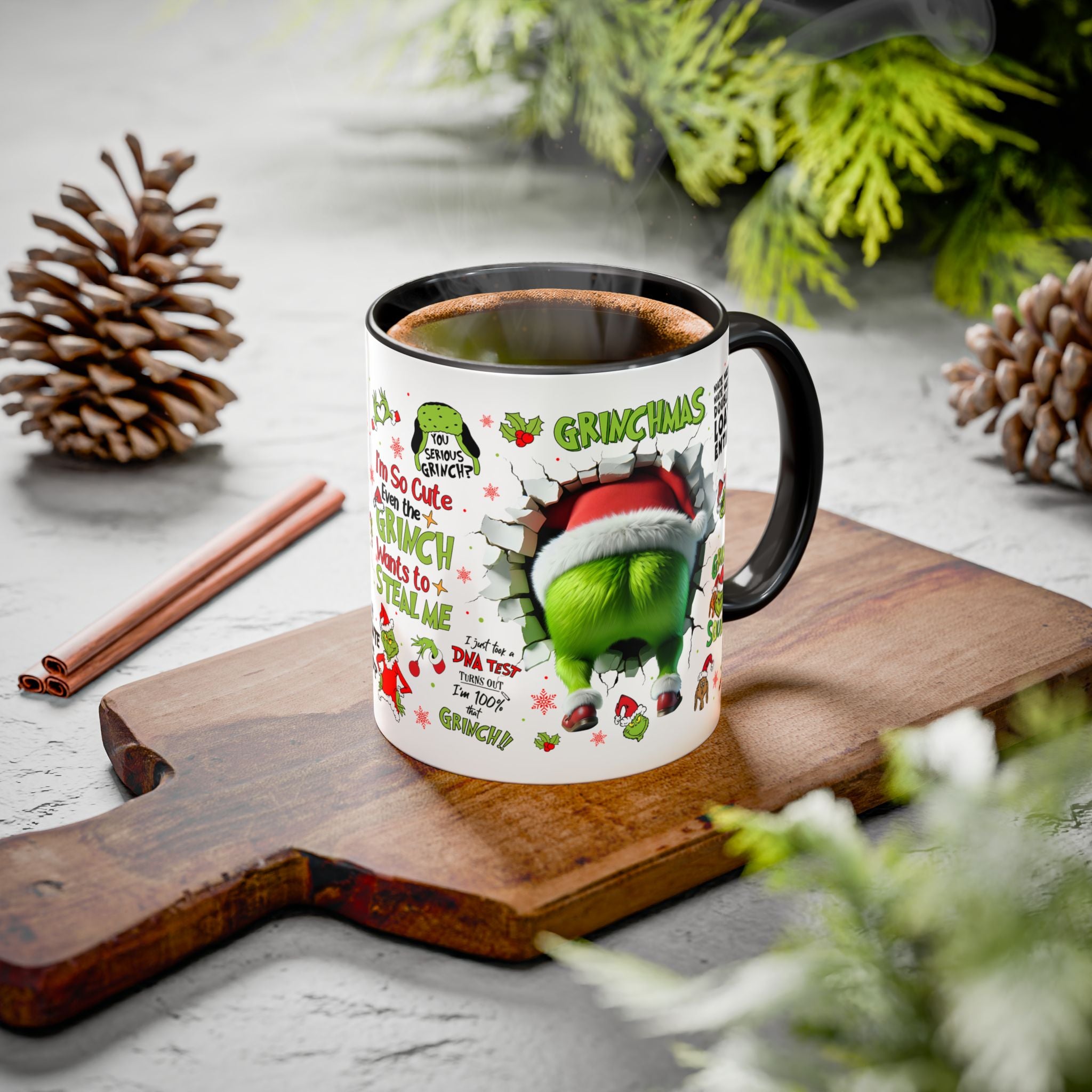 Colorful Grinch Mugs for Holiday Cheer, Funny Coffee Cups, Christmas Gift, Grinch Lovers, Festive Kitchen Decor