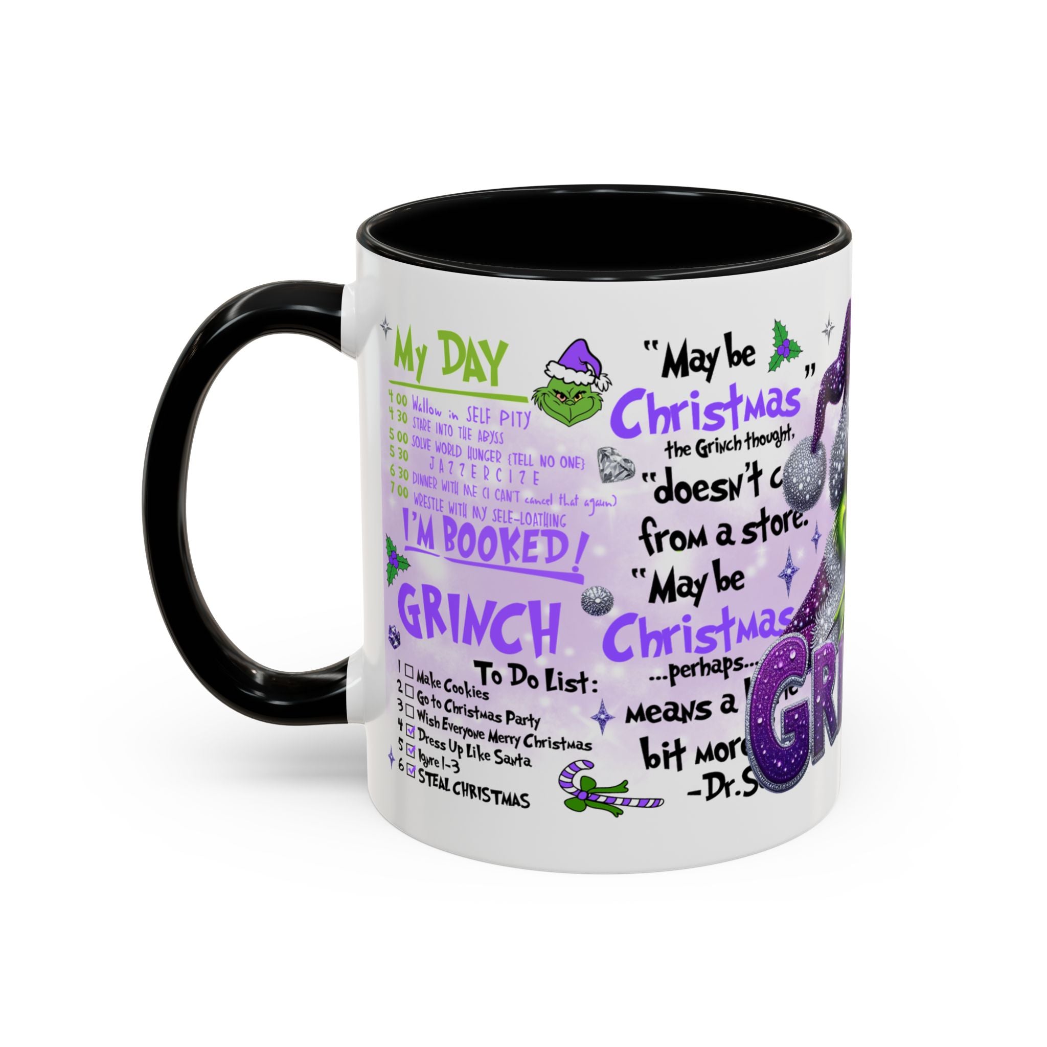 Grinchy Accent Coffee Mug - Fun Holiday Gift, Christmas Decor, Grinch Fan Merchandise, Unique Coffee Cup, Holiday Humor