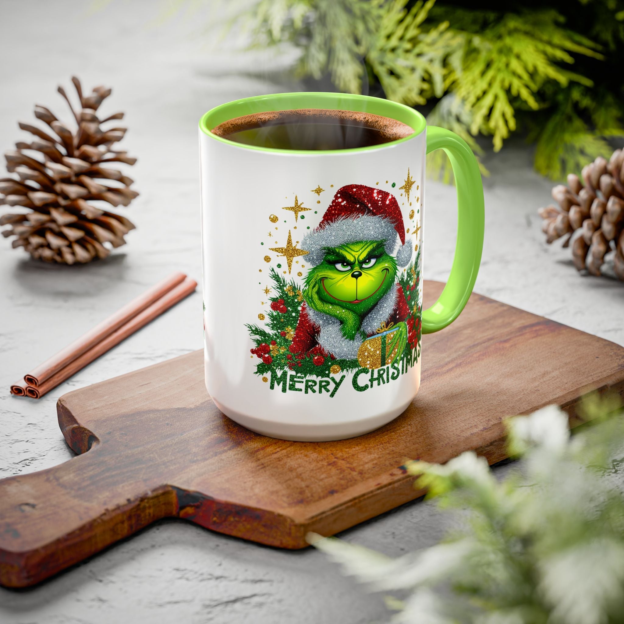 Grinchy Christmas Mug - 11oz & 15oz, Holiday Gift, Festive Beverage Cup, Winter Decorations, Fun Coffee Mug, Grinch Lover Gift