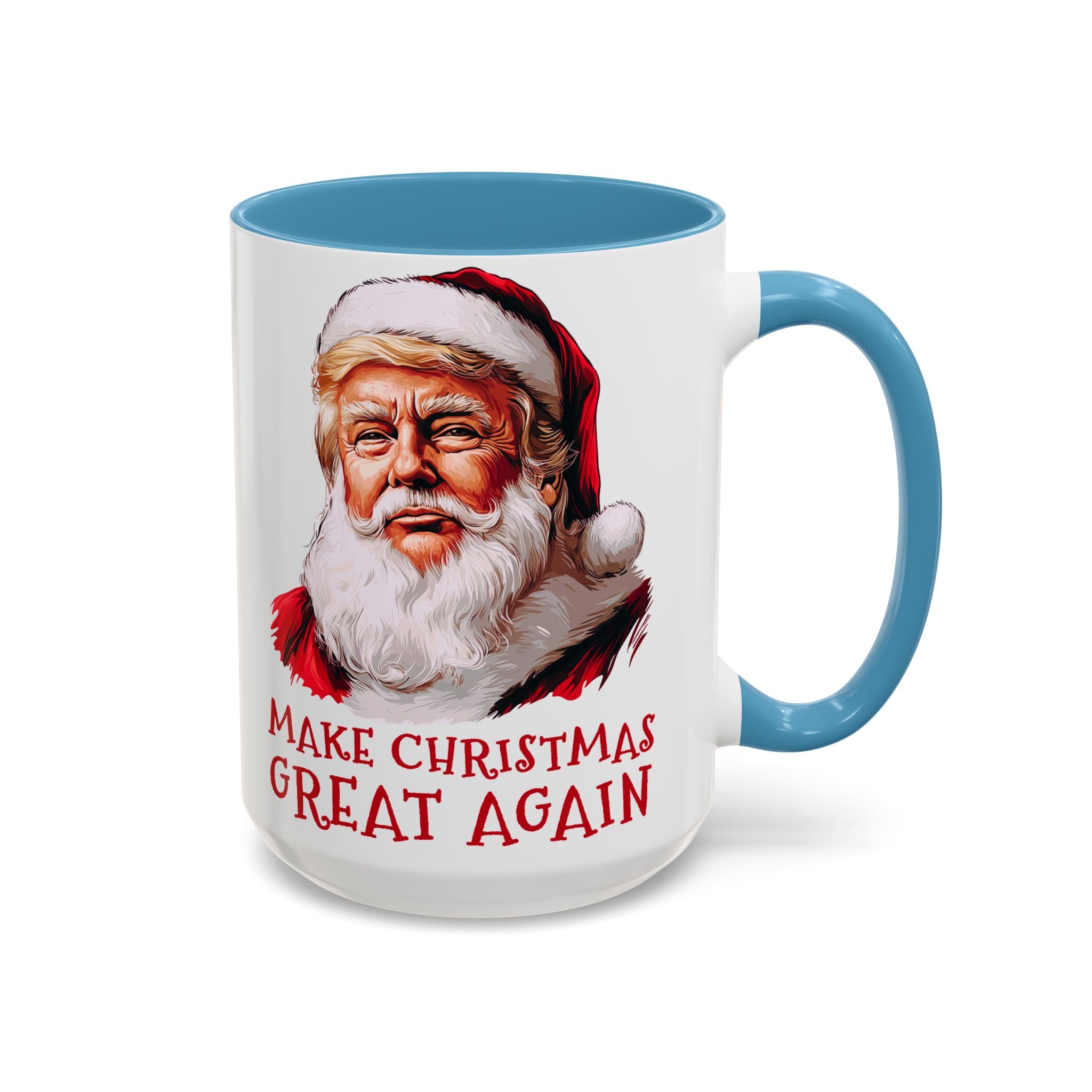 Santa Claus Trump Portrait Mug | Make Christmas Great Again, Holiday Coffee Mug