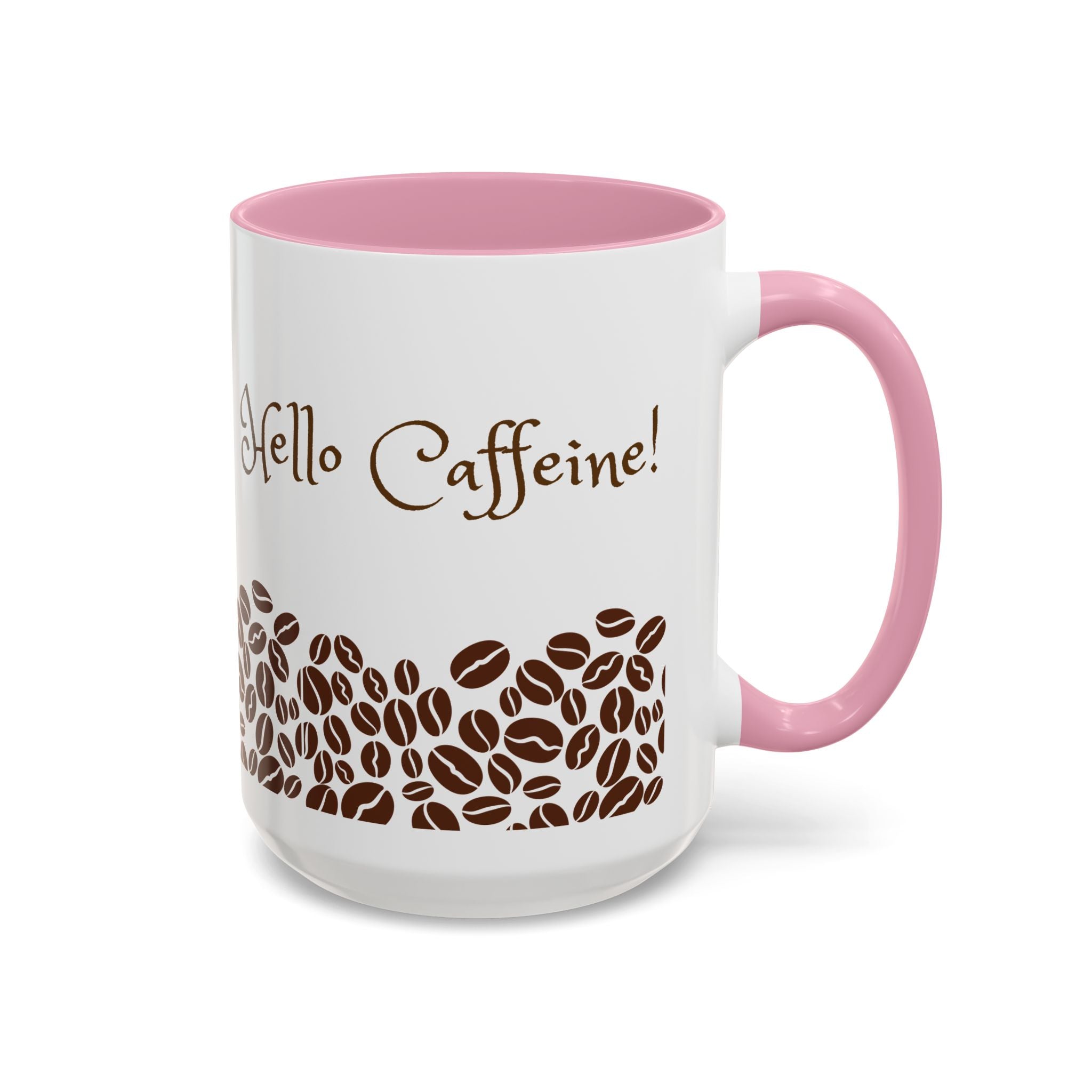 Hello Caffeine! Coffee Bean Ceramic Mug (11oz & 15oz)