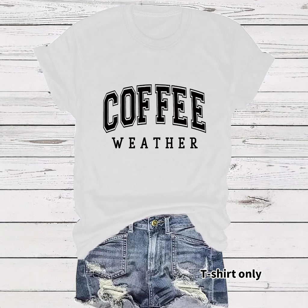 Short sleeved COFFEE pattern