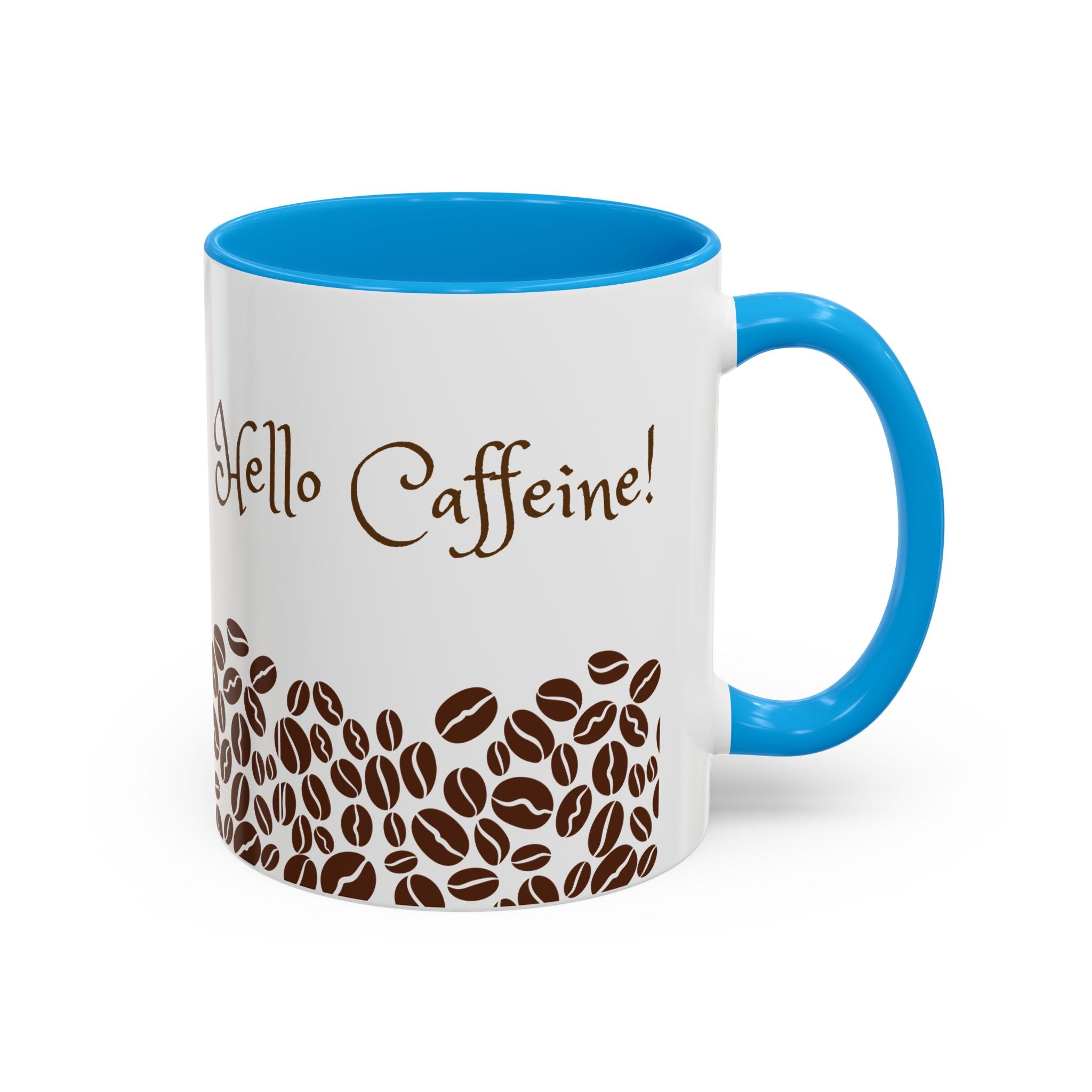 Hello Caffeine! Coffee Bean Ceramic Mug (11oz & 15oz)