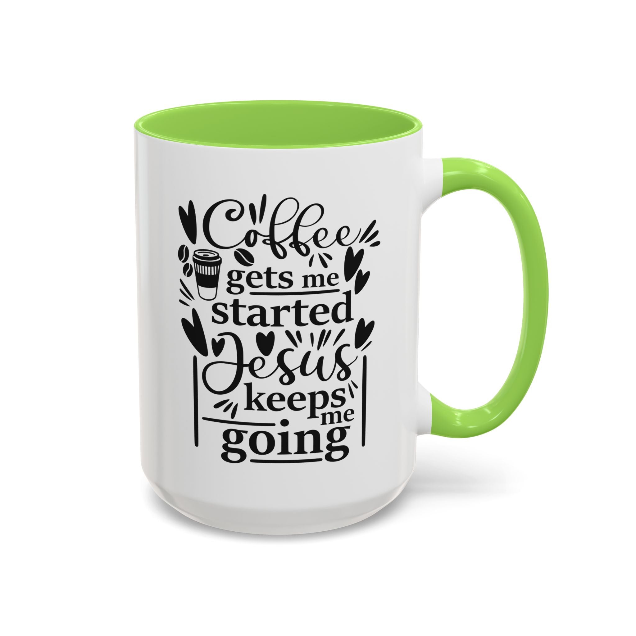 Faithful Morning Mug, Christian Coffee Cup, Religious Tea Mug, Jesus and Coffee Drinkware, Colorful Ceramic Mug