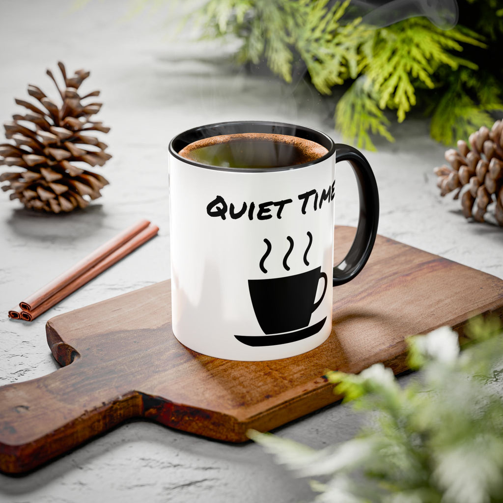 Quiet Time Coffee Mug — Black Accent 11oz/15oz