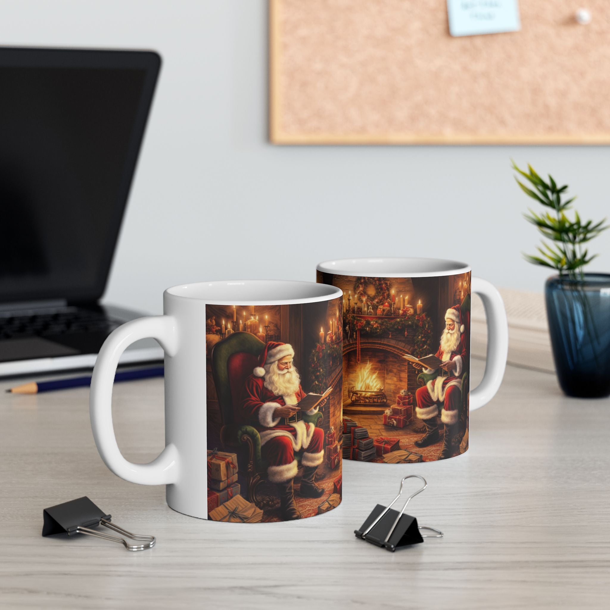 Santa Cozy Christmas Ceramic Mug - Perfect for Warm Drinks, Christmas Gift, Winter Decor, Coffee Lover, Seasonal Mug