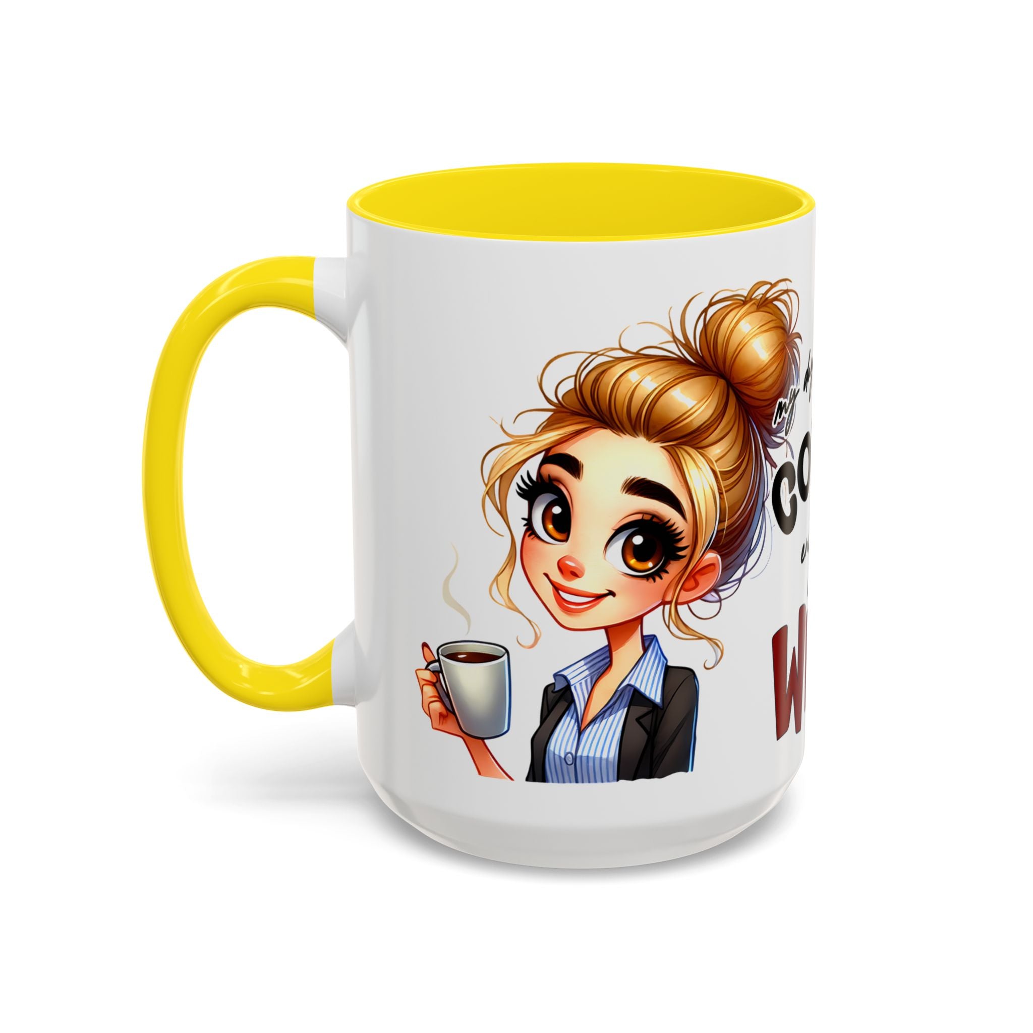 My Day Starts With Coffee and Ends With Wine Mug | Accent Coffee Mug