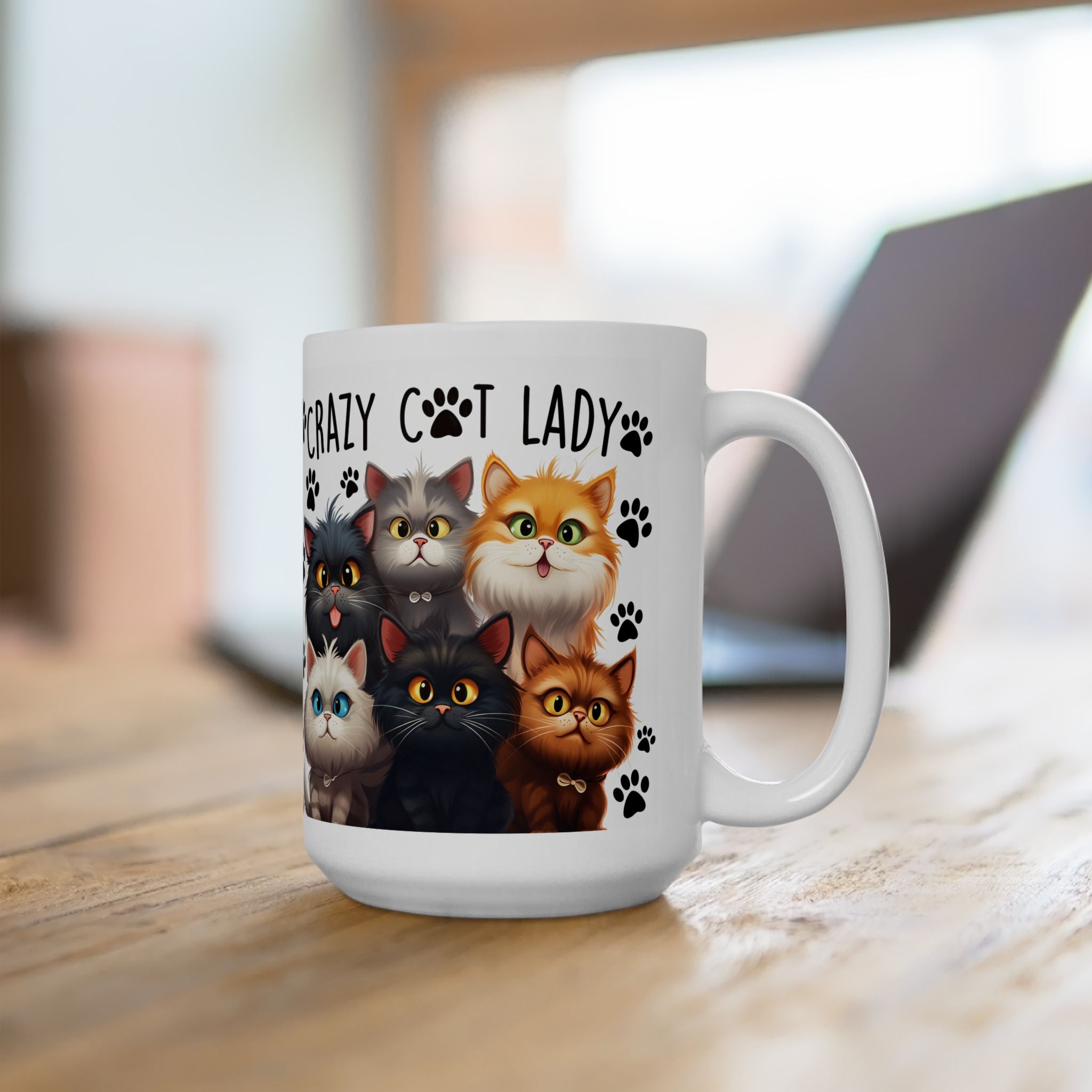 Crazy Cat Lady Cute Kittens Mug | Ceramic Coffee Tea Cup