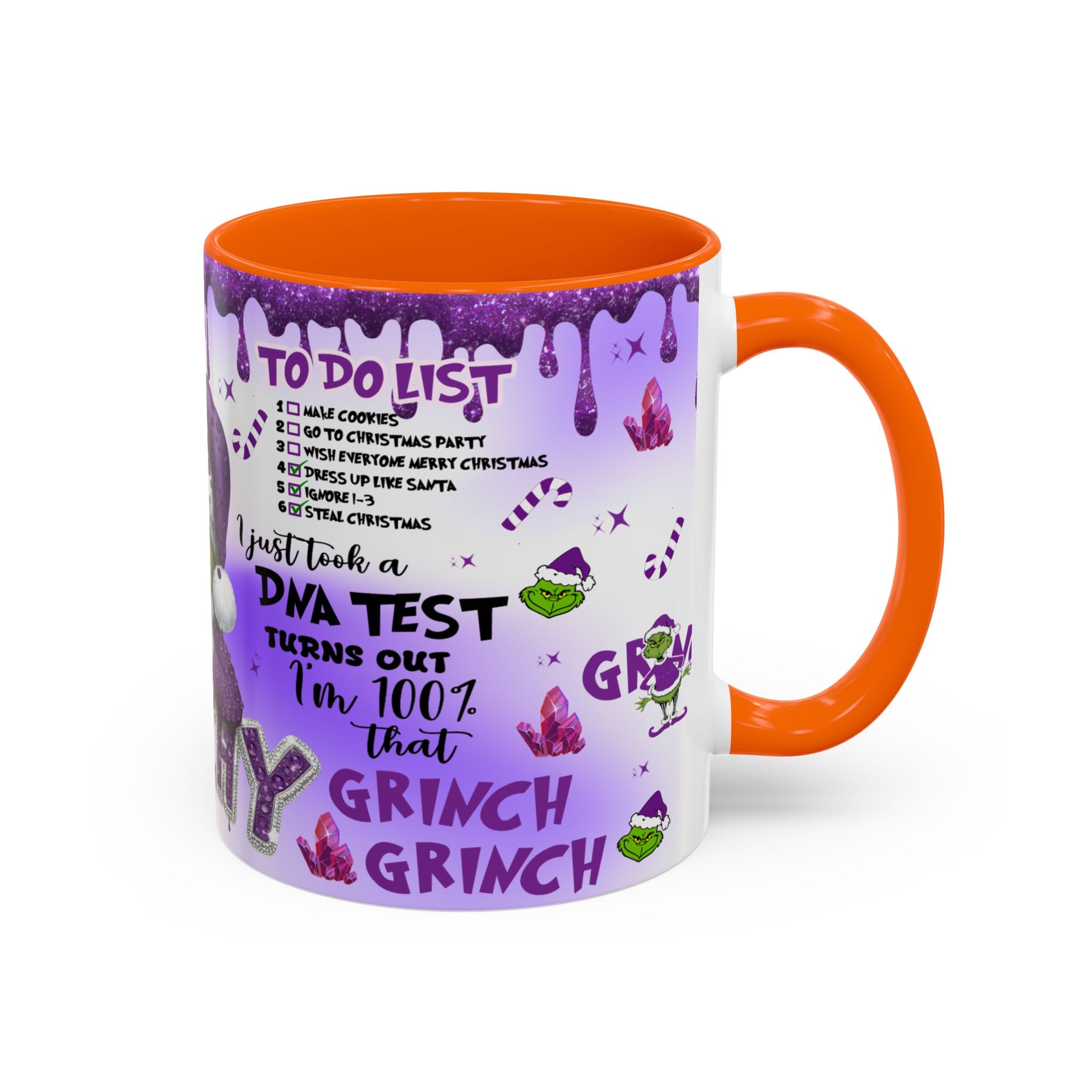 Grinchy Coffee Mug - Fun Holiday Mug, Christmas Gift, Office Decor, Grinch Lovers, DNA Test Humor