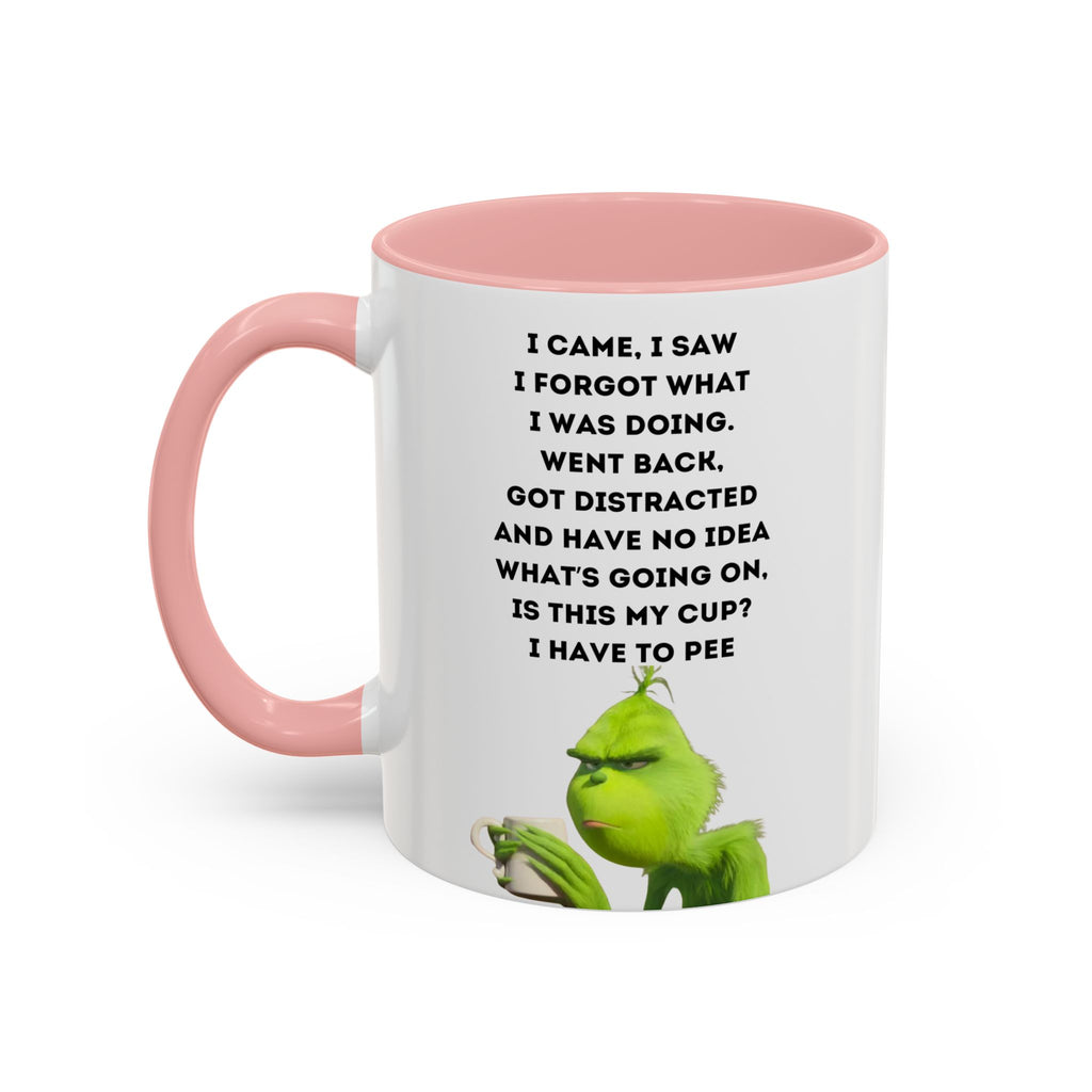 Grumpy Grinch Quote Accent Coffee Mug | Funny Holiday Coffee Cup